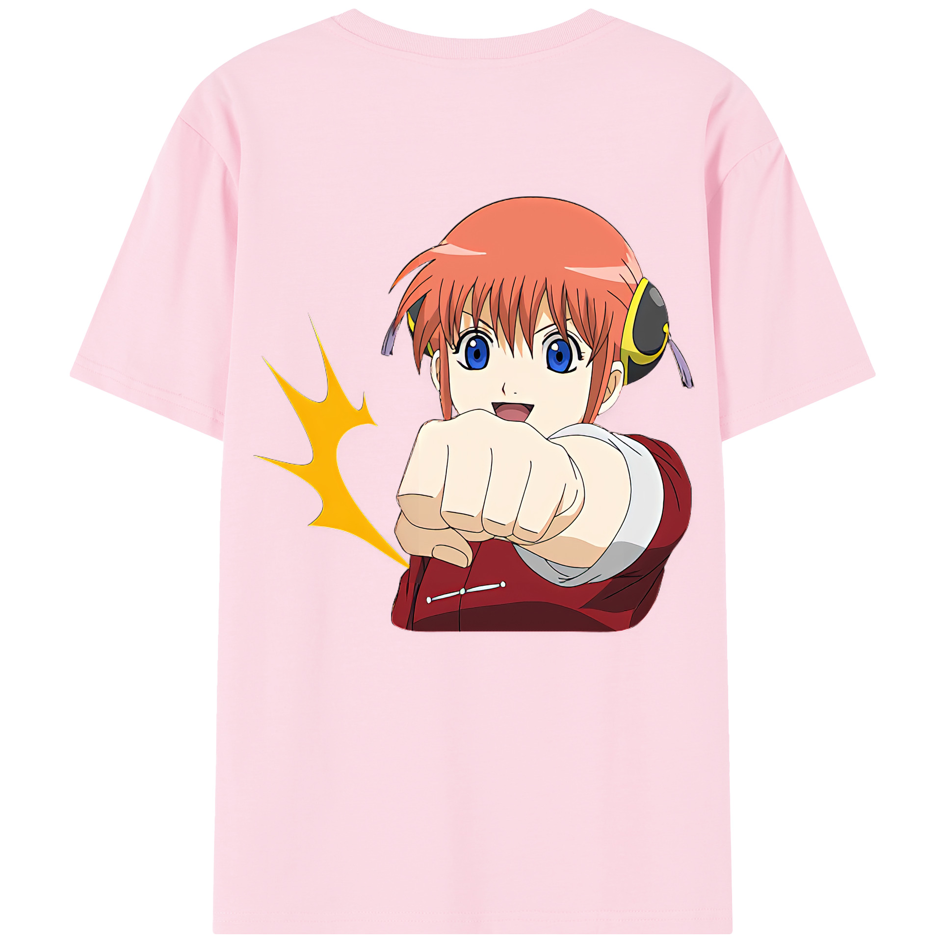（画像用） ぎんたま 坂田銀時（さかたぎんとき） 神楽 志村新八（しむら しんぱち） GINTAMA Sakata Gintoki Kagura Shimura Shinpachi 綿100％半袖Tシャツ（背面プリント）