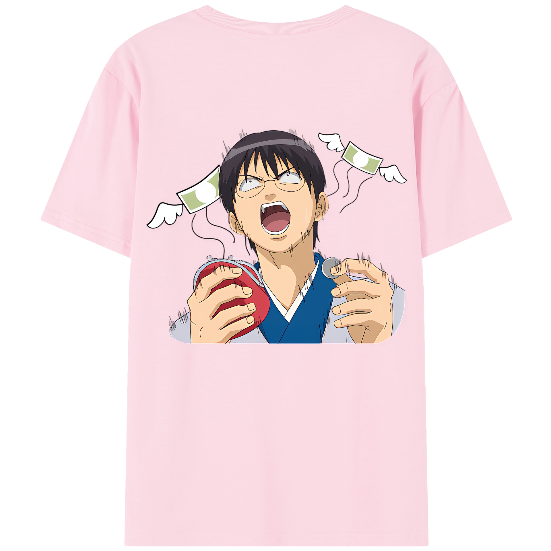 （画像用） ぎんたま 坂田銀時（さかたぎんとき） 神楽 志村新八（しむら しんぱち） GINTAMA Sakata Gintoki Kagura Shimura Shinpachi 綿100％半袖Tシャツ（背面プリント）