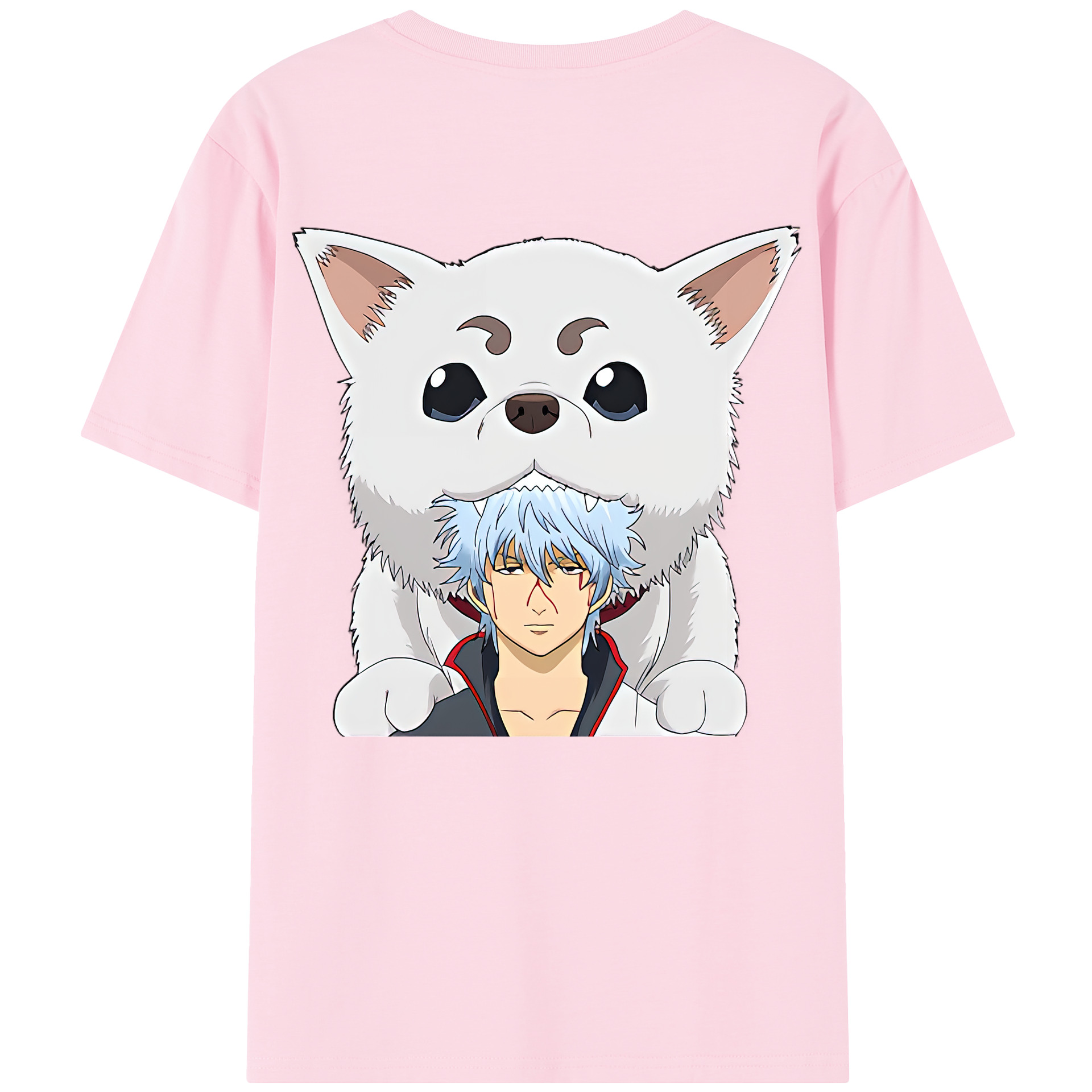 （画像用） ぎんたま 坂田銀時（さかたぎんとき） 神楽 志村新八（しむら しんぱち） GINTAMA Sakata Gintoki Kagura Shimura Shinpachi 綿100％半袖Tシャツ（背面プリント）