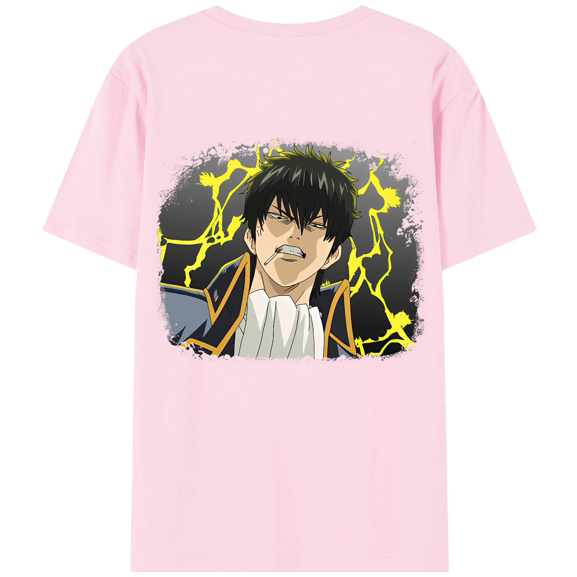 （画像用） ぎんたま 坂田銀時（さかたぎんとき） 神楽 志村新八（しむら しんぱち） GINTAMA Sakata Gintoki Kagura Shimura Shinpachi 綿100％半袖Tシャツ（背面プリント）