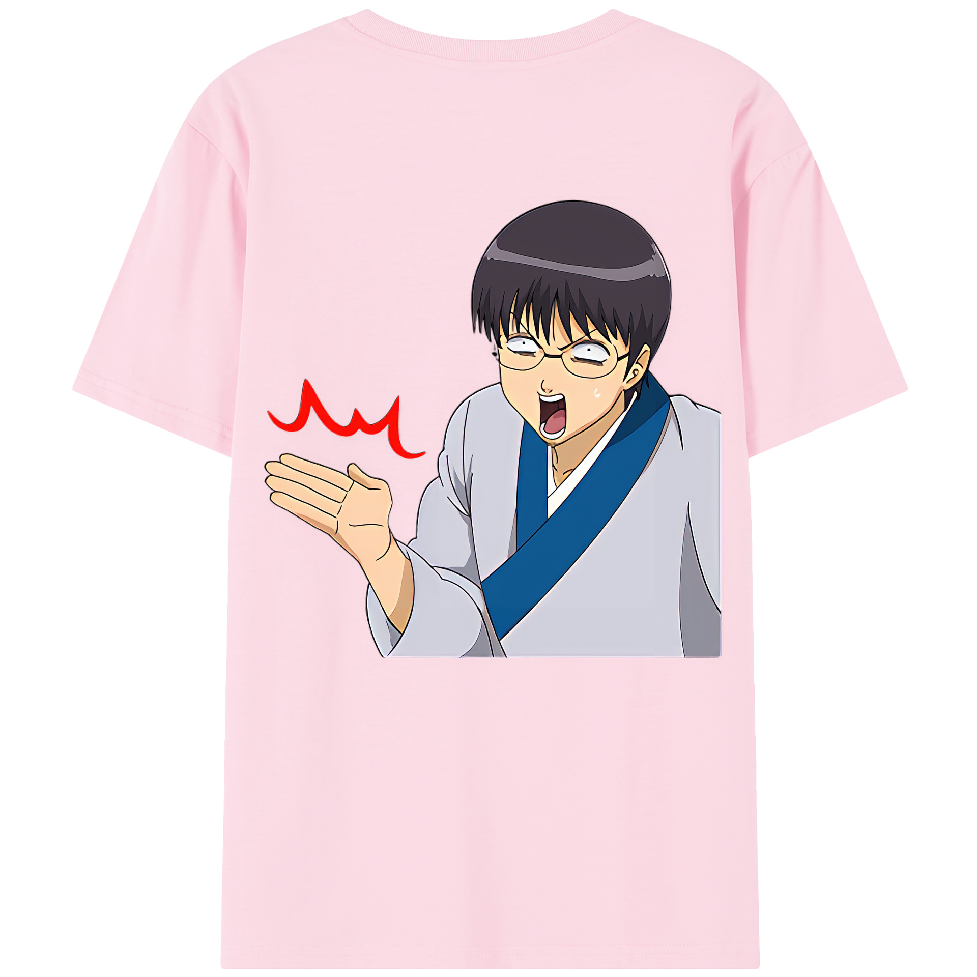 （画像用） ぎんたま 坂田銀時（さかたぎんとき） 神楽 志村新八（しむら しんぱち） GINTAMA Sakata Gintoki Kagura Shimura Shinpachi 綿100％半袖Tシャツ（背面プリント）