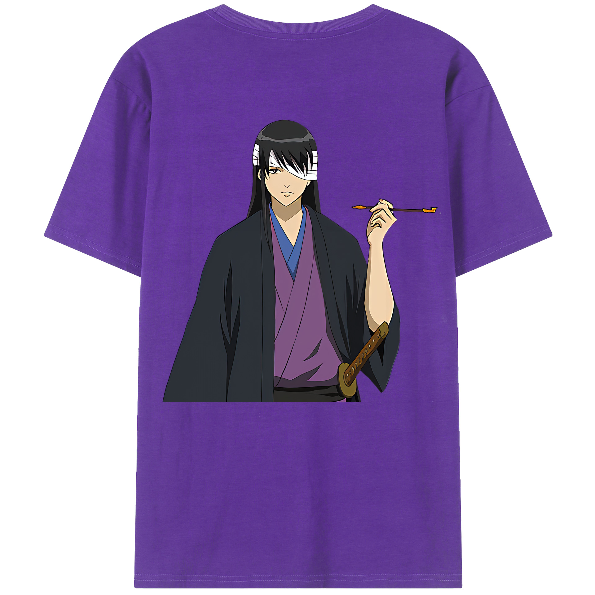（画像用） ぎんたま 坂田銀時（さかたぎんとき） 神楽 志村新八（しむら しんぱち） GINTAMA Sakata Gintoki Kagura Shimura Shinpachi 綿100％半袖Tシャツ（背面プリント）