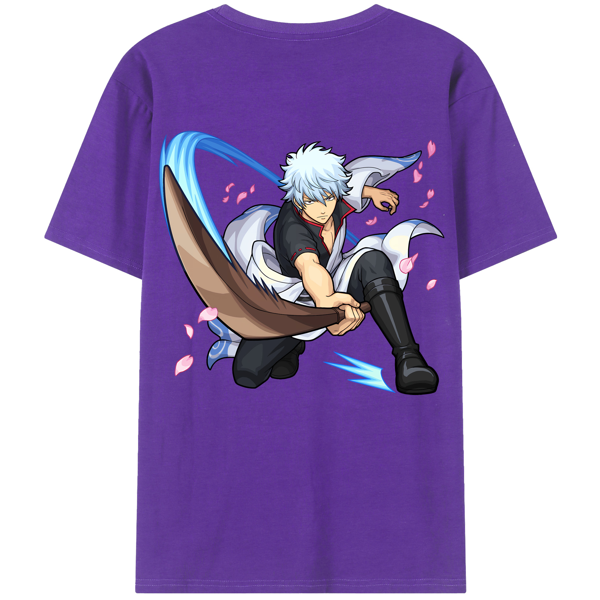 （画像用） ぎんたま 坂田銀時（さかたぎんとき） 神楽 志村新八（しむら しんぱち） GINTAMA Sakata Gintoki Kagura Shimura Shinpachi 綿100％半袖Tシャツ（背面プリント）