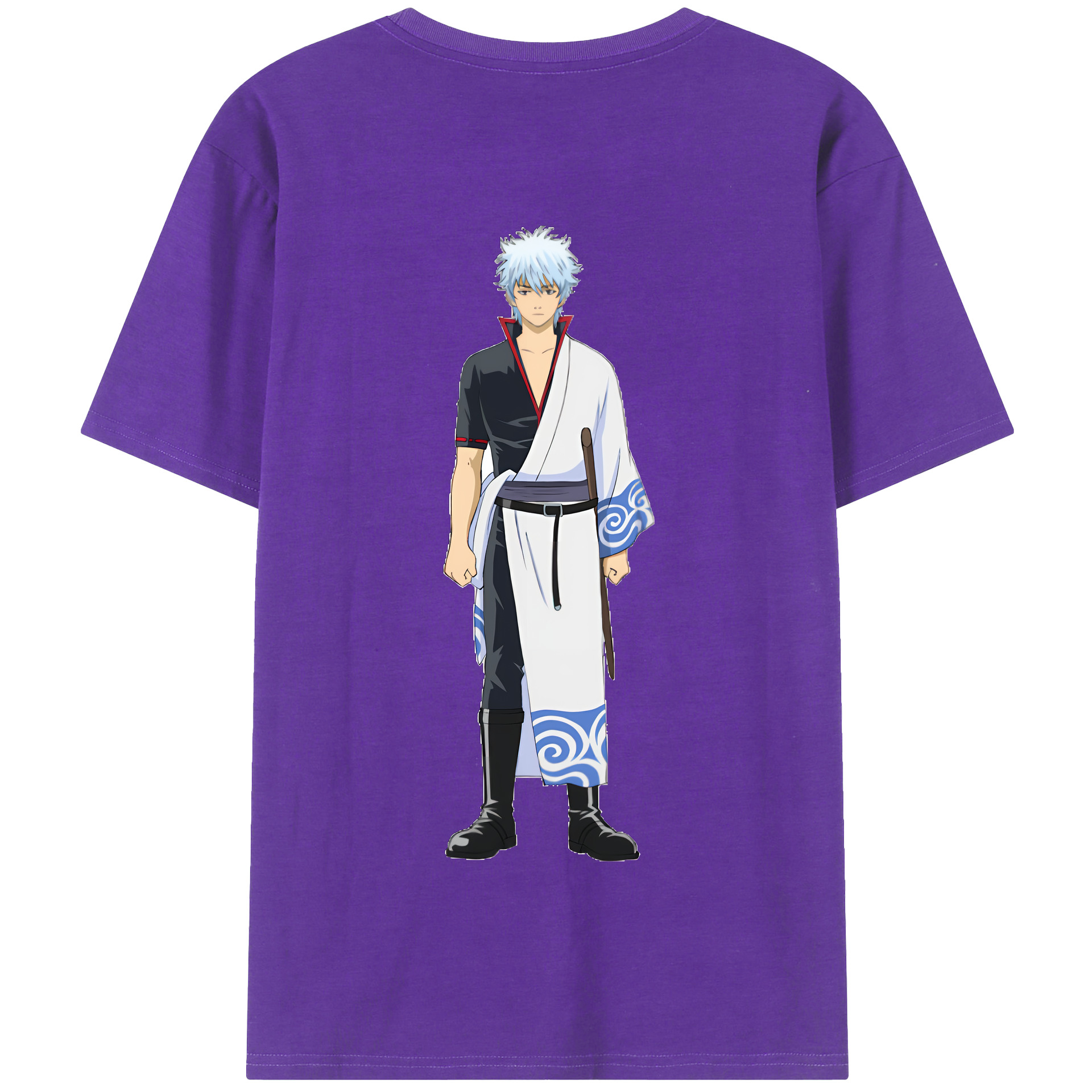 （画像用） ぎんたま 坂田銀時（さかたぎんとき） 神楽 志村新八（しむら しんぱち） GINTAMA Sakata Gintoki Kagura Shimura Shinpachi 綿100％半袖Tシャツ（背面プリント）