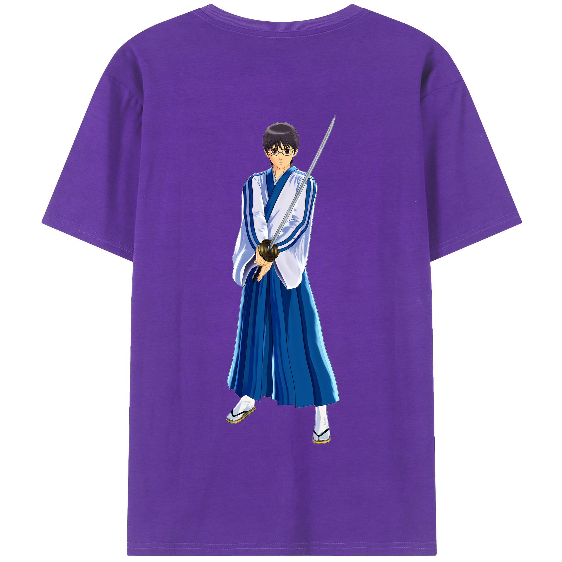 （画像用） ぎんたま 坂田銀時（さかたぎんとき） 神楽 志村新八（しむら しんぱち） GINTAMA Sakata Gintoki Kagura Shimura Shinpachi 綿100％半袖Tシャツ（背面プリント）