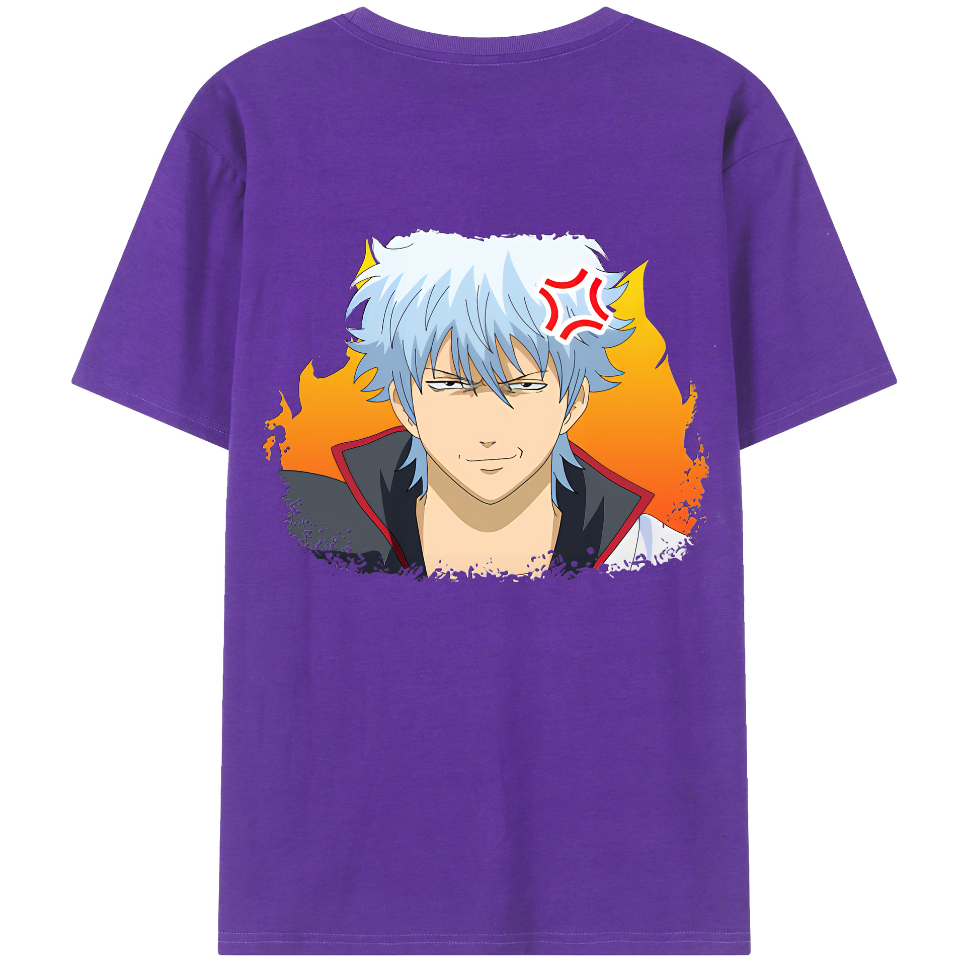 （画像用） ぎんたま 坂田銀時（さかたぎんとき） 神楽 志村新八（しむら しんぱち） GINTAMA Sakata Gintoki Kagura Shimura Shinpachi 綿100％半袖Tシャツ（背面プリント）