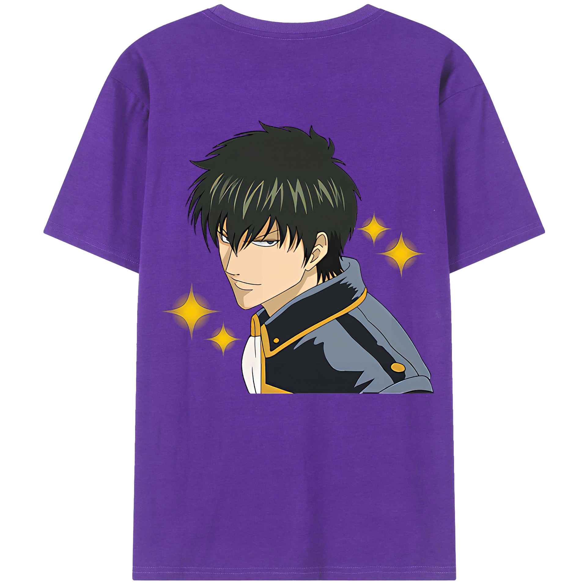 （画像用） ぎんたま 坂田銀時（さかたぎんとき） 神楽 志村新八（しむら しんぱち） GINTAMA Sakata Gintoki Kagura Shimura Shinpachi 綿100％半袖Tシャツ（背面プリント）