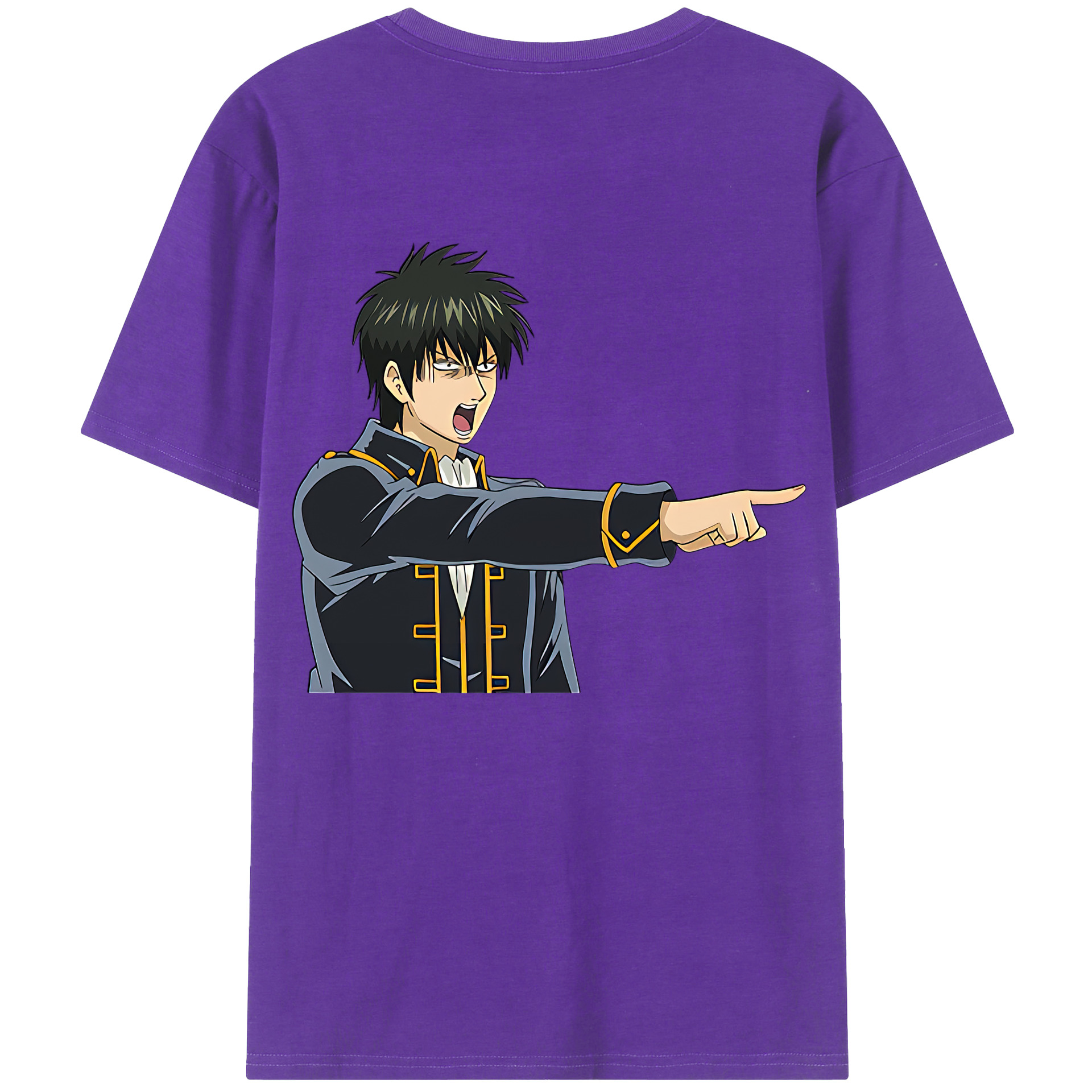 （画像用） ぎんたま 坂田銀時（さかたぎんとき） 神楽 志村新八（しむら しんぱち） GINTAMA Sakata Gintoki Kagura Shimura Shinpachi 綿100％半袖Tシャツ（背面プリント）