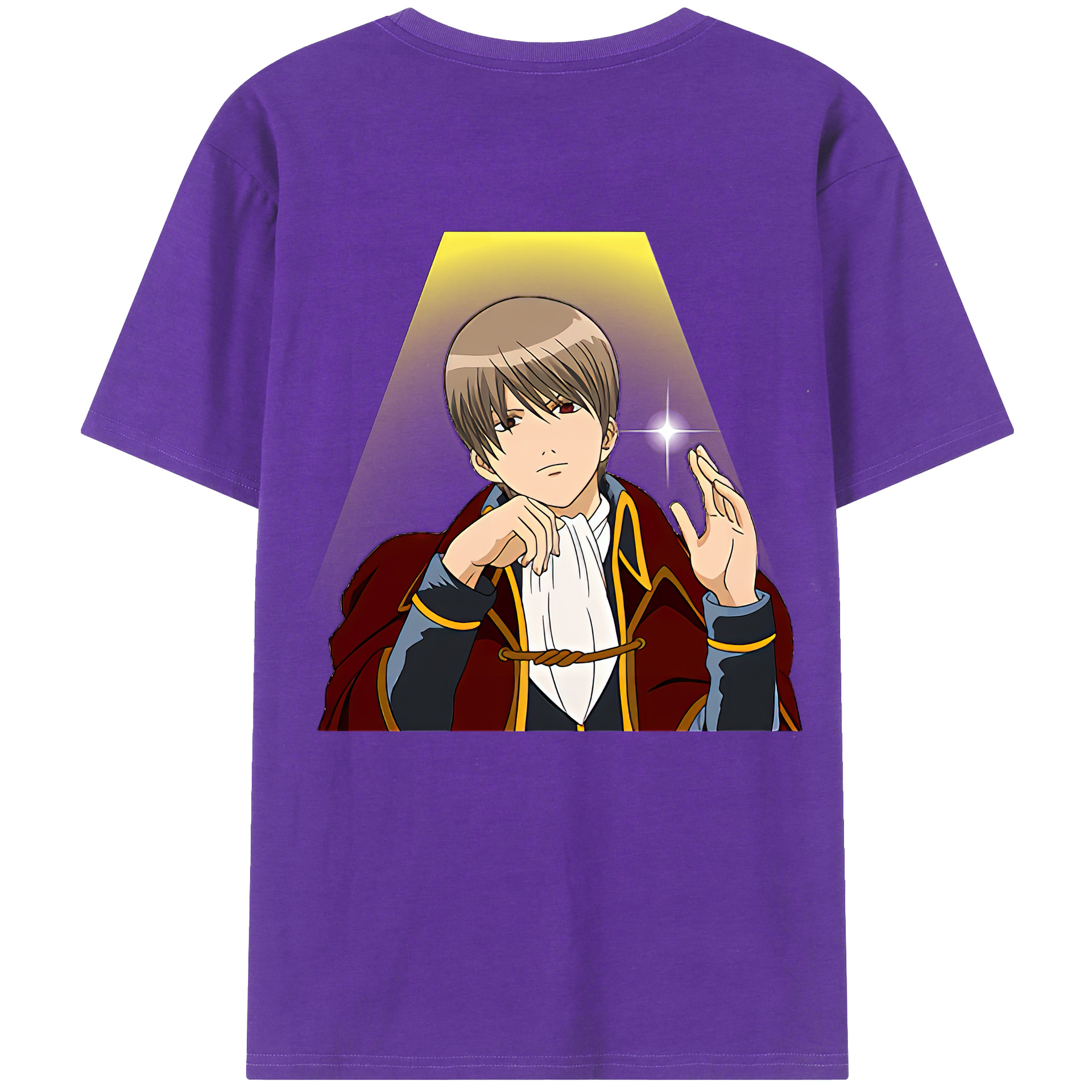（画像用） ぎんたま 坂田銀時（さかたぎんとき） 神楽 志村新八（しむら しんぱち） GINTAMA Sakata Gintoki Kagura Shimura Shinpachi 綿100％半袖Tシャツ（背面プリント）
