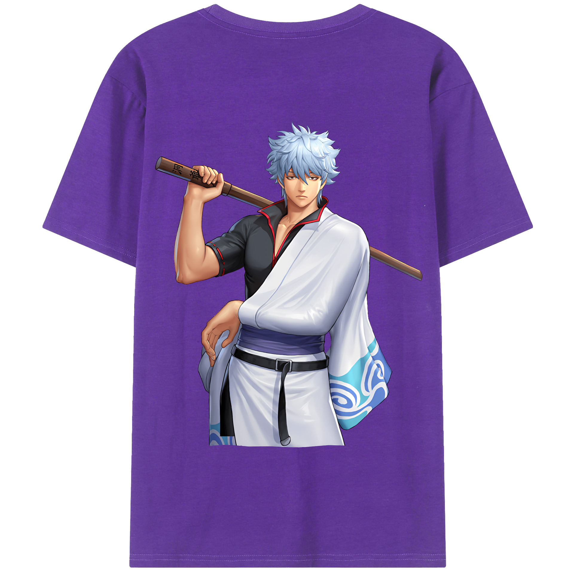 （画像用） ぎんたま 坂田銀時（さかたぎんとき） 神楽 志村新八（しむら しんぱち） GINTAMA Sakata Gintoki Kagura Shimura Shinpachi 綿100％半袖Tシャツ（背面プリント）