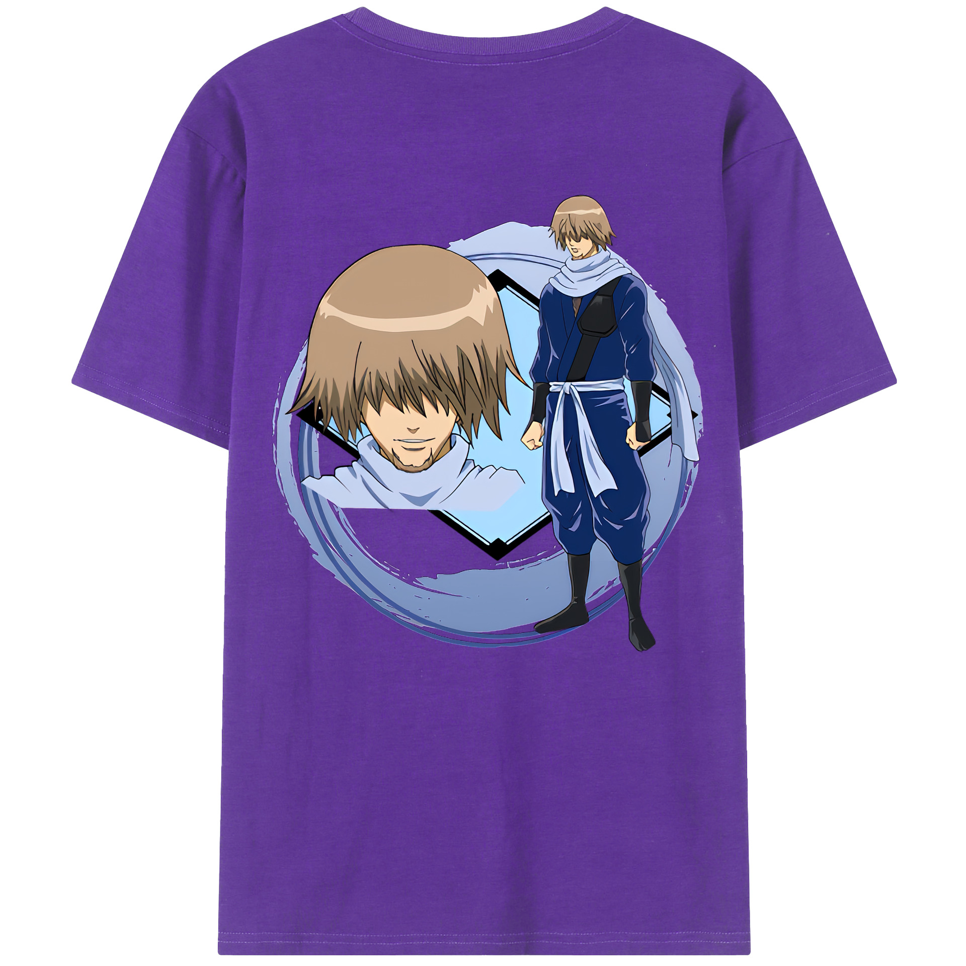 （画像用） ぎんたま 坂田銀時（さかたぎんとき） 神楽 志村新八（しむら しんぱち） GINTAMA Sakata Gintoki Kagura Shimura Shinpachi 綿100％半袖Tシャツ（背面プリント）