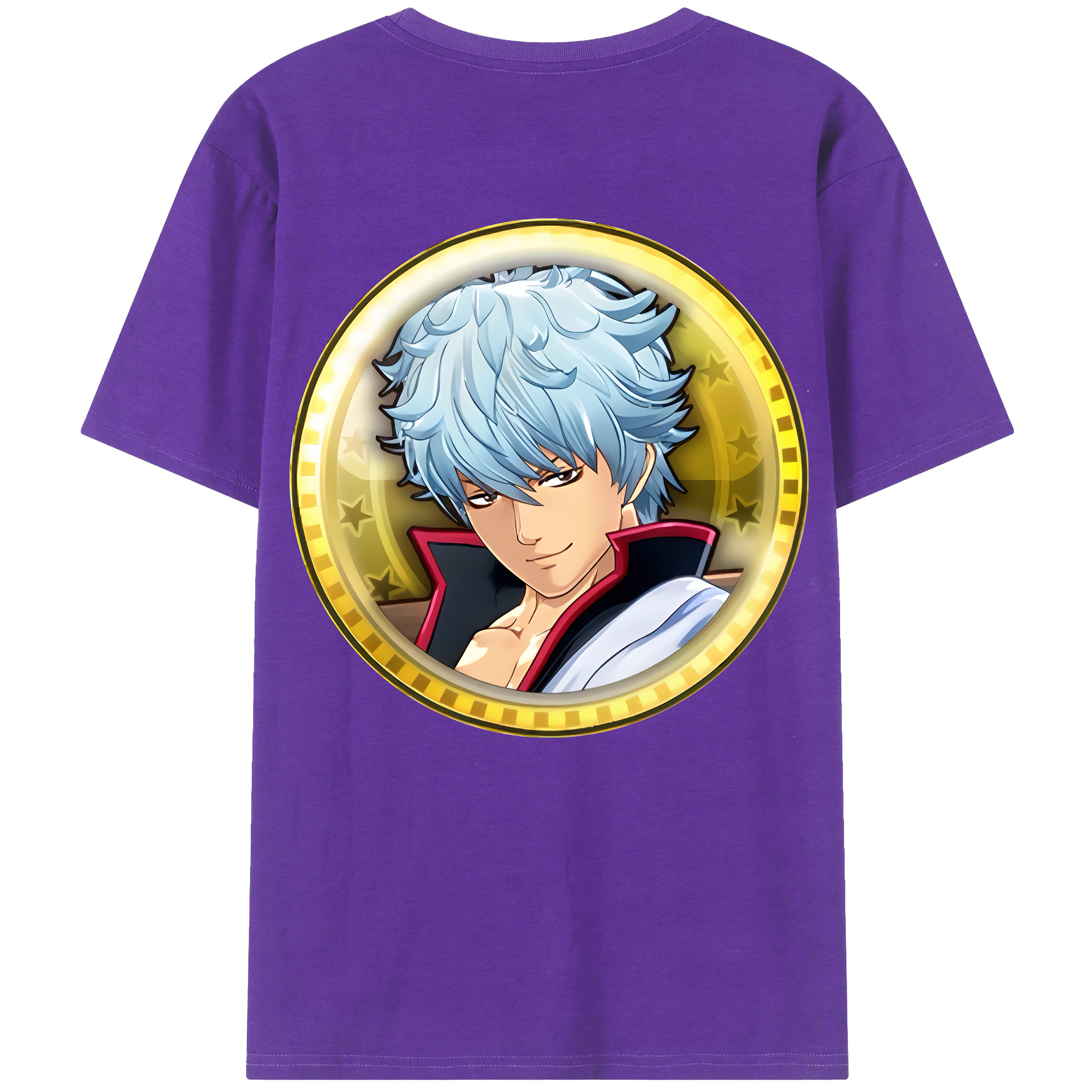 （画像用） ぎんたま 坂田銀時（さかたぎんとき） 神楽 志村新八（しむら しんぱち） GINTAMA Sakata Gintoki Kagura Shimura Shinpachi 綿100％半袖Tシャツ（背面プリント）