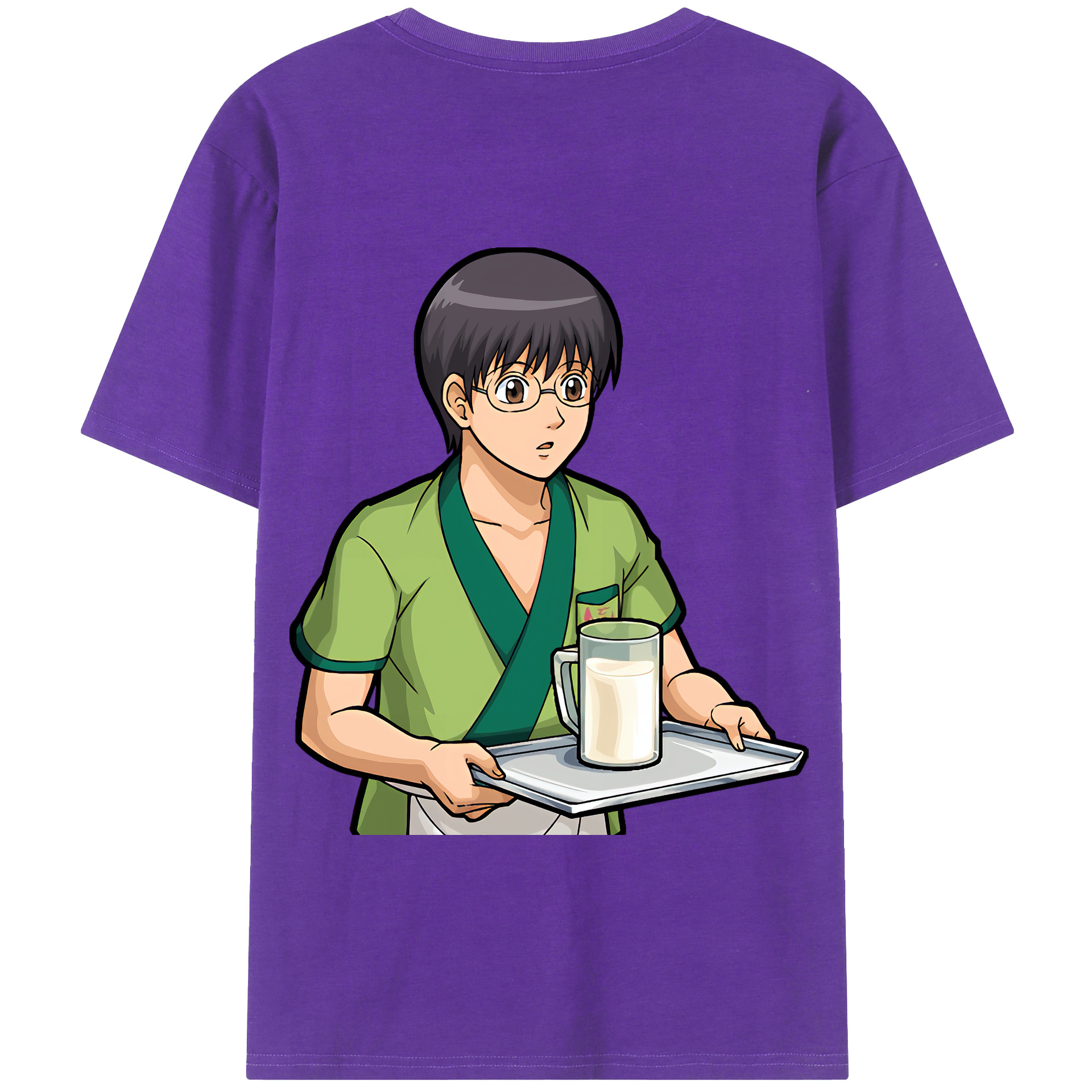 （画像用） ぎんたま 坂田銀時（さかたぎんとき） 神楽 志村新八（しむら しんぱち） GINTAMA Sakata Gintoki Kagura Shimura Shinpachi 綿100％半袖Tシャツ（背面プリント）