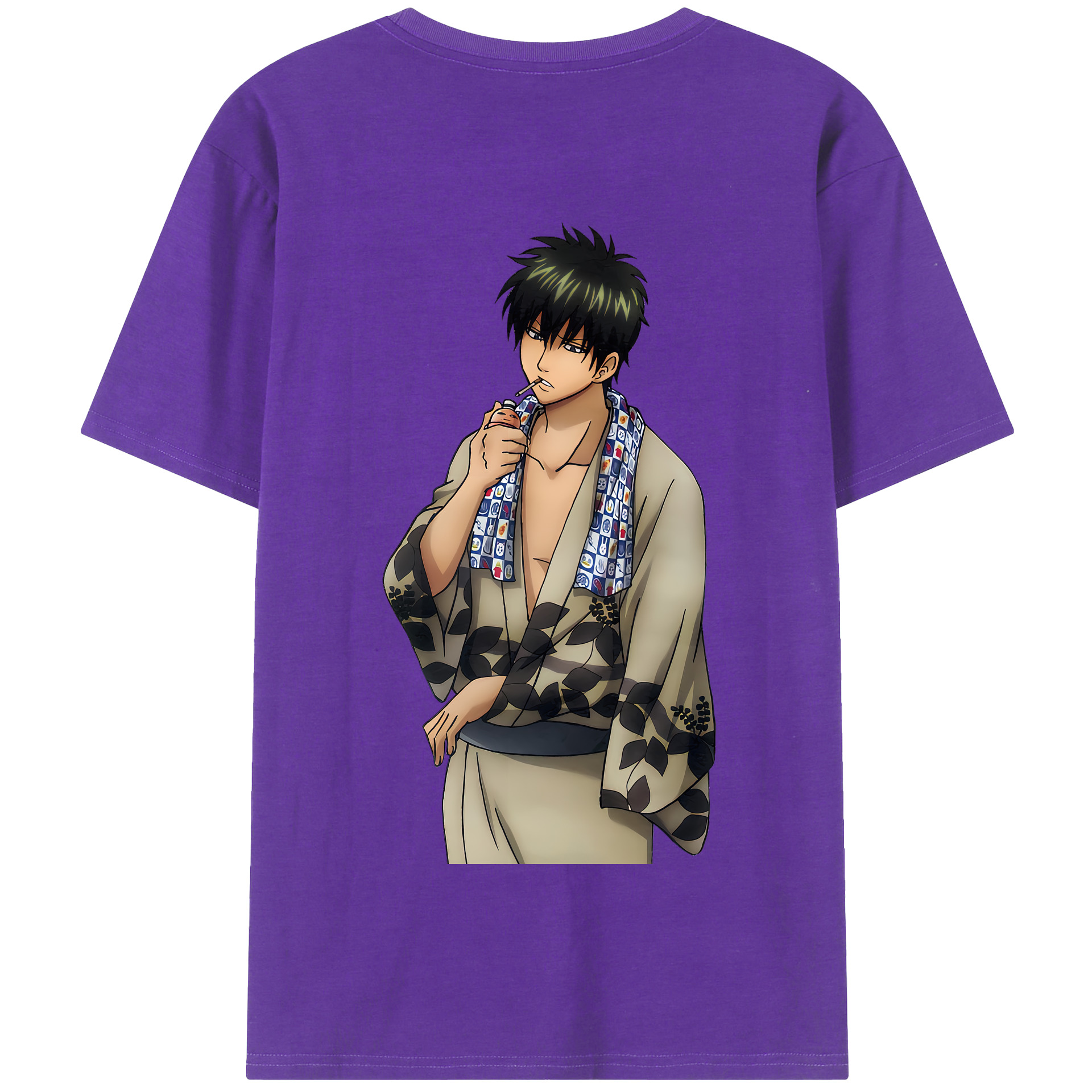 （画像用） ぎんたま 坂田銀時（さかたぎんとき） 神楽 志村新八（しむら しんぱち） GINTAMA Sakata Gintoki Kagura Shimura Shinpachi 綿100％半袖Tシャツ（背面プリント）