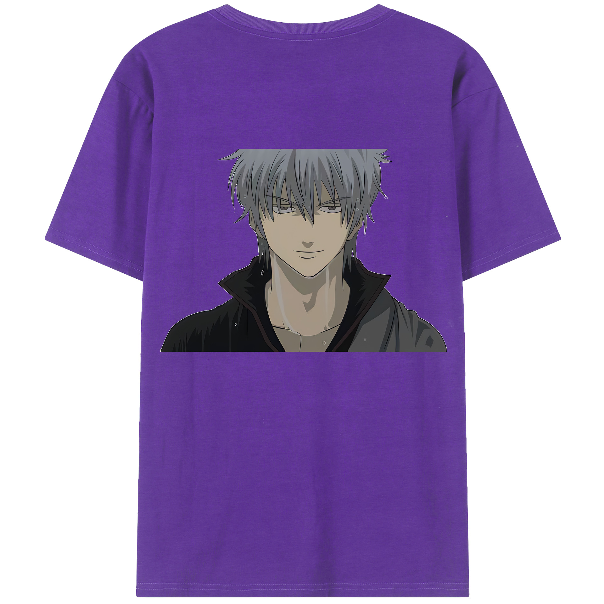 （画像用） ぎんたま 坂田銀時（さかたぎんとき） 神楽 志村新八（しむら しんぱち） GINTAMA Sakata Gintoki Kagura Shimura Shinpachi 綿100％半袖Tシャツ（背面プリント）