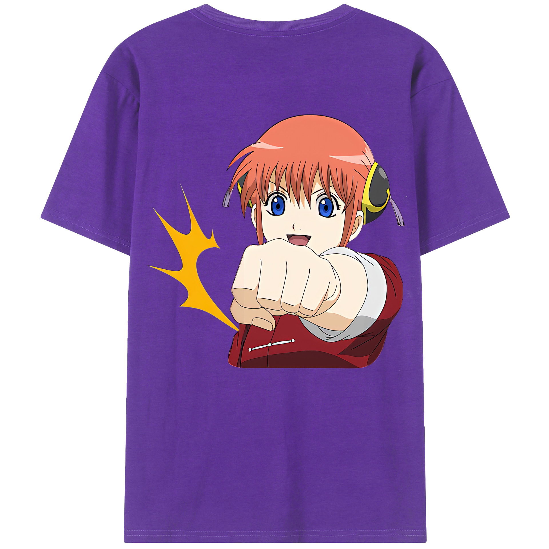 （画像用） ぎんたま 坂田銀時（さかたぎんとき） 神楽 志村新八（しむら しんぱち） GINTAMA Sakata Gintoki Kagura Shimura Shinpachi 綿100％半袖Tシャツ（背面プリント）