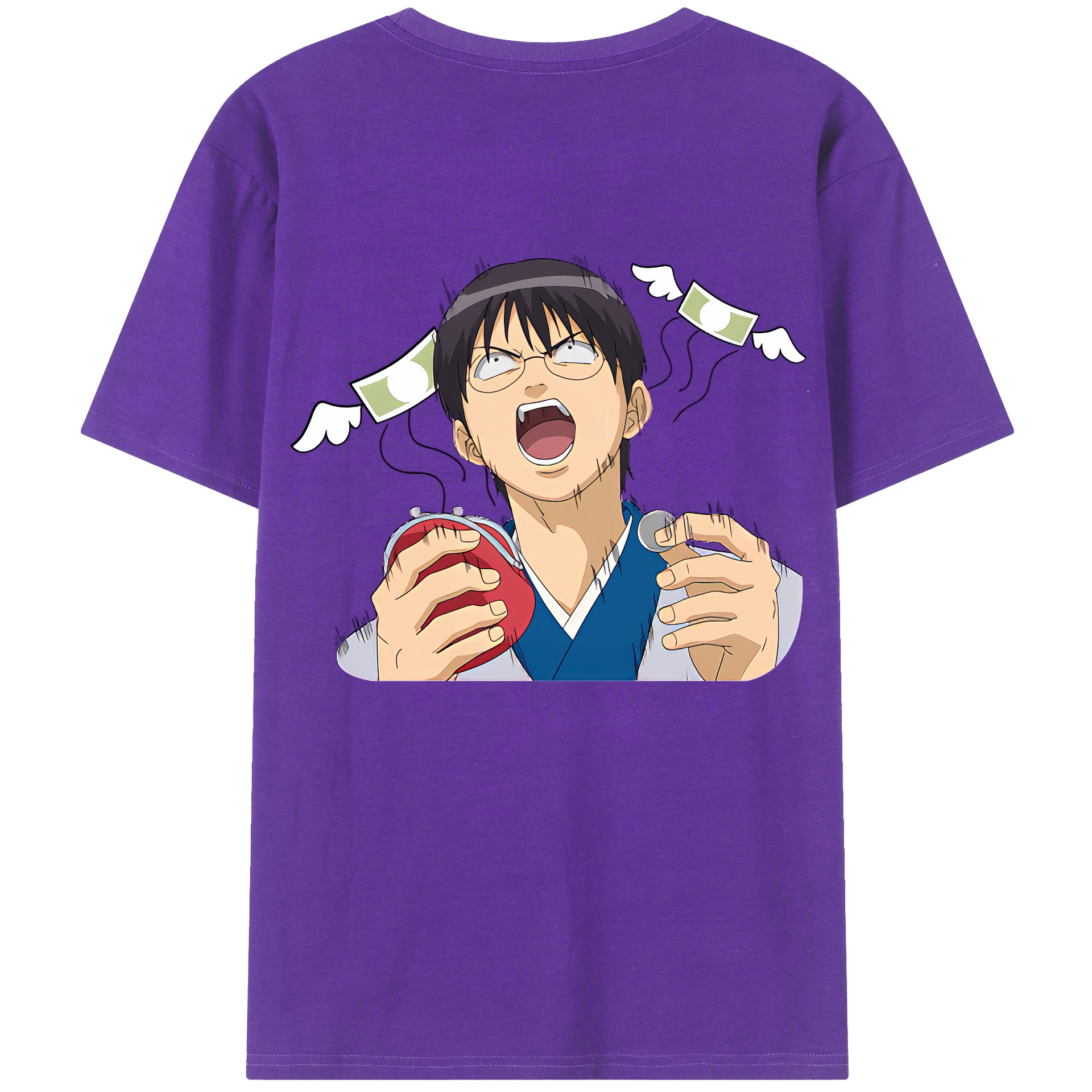 （画像用） ぎんたま 坂田銀時（さかたぎんとき） 神楽 志村新八（しむら しんぱち） GINTAMA Sakata Gintoki Kagura Shimura Shinpachi 綿100％半袖Tシャツ（背面プリント）