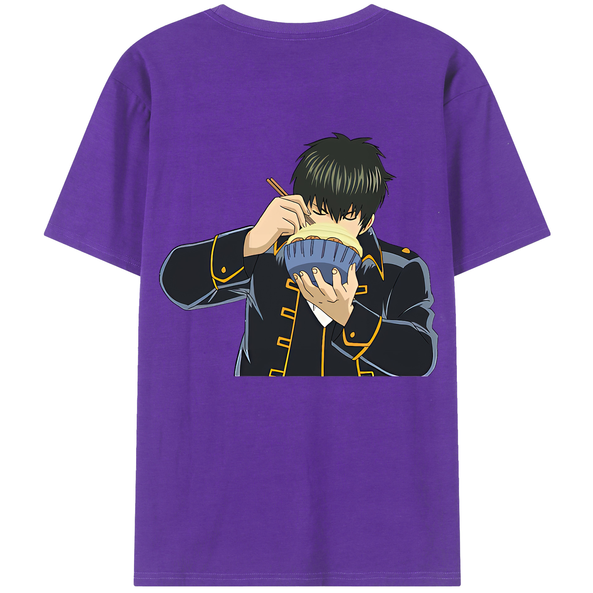 （画像用） ぎんたま 坂田銀時（さかたぎんとき） 神楽 志村新八（しむら しんぱち） GINTAMA Sakata Gintoki Kagura Shimura Shinpachi 綿100％半袖Tシャツ（背面プリント）