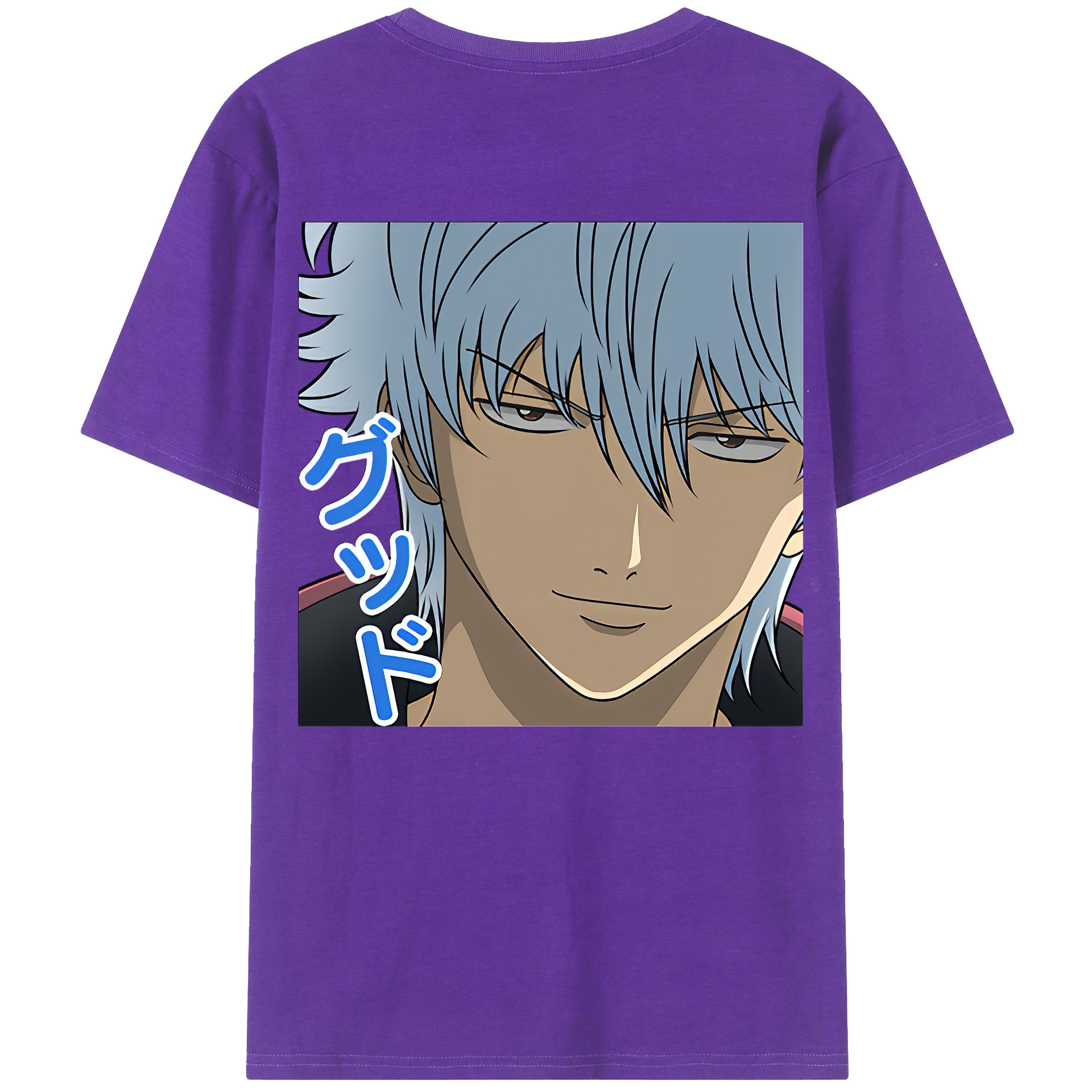 （画像用） ぎんたま 坂田銀時（さかたぎんとき） 神楽 志村新八（しむら しんぱち） GINTAMA Sakata Gintoki Kagura Shimura Shinpachi 綿100％半袖Tシャツ（背面プリント）
