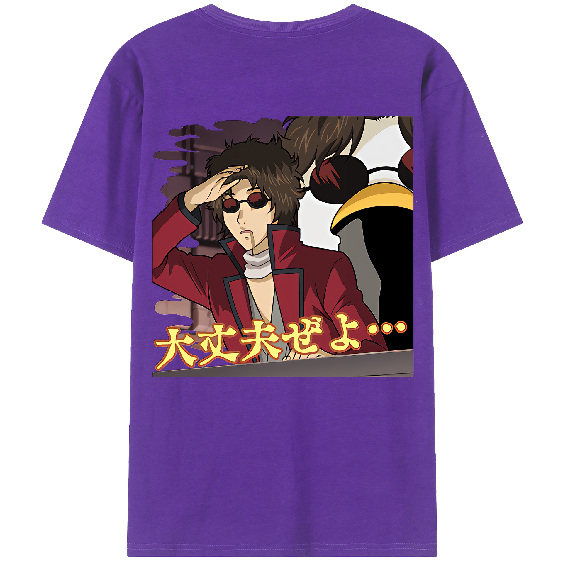（画像用） ぎんたま 坂田銀時（さかたぎんとき） 神楽 志村新八（しむら しんぱち） GINTAMA Sakata Gintoki Kagura Shimura Shinpachi 綿100％半袖Tシャツ（背面プリント）