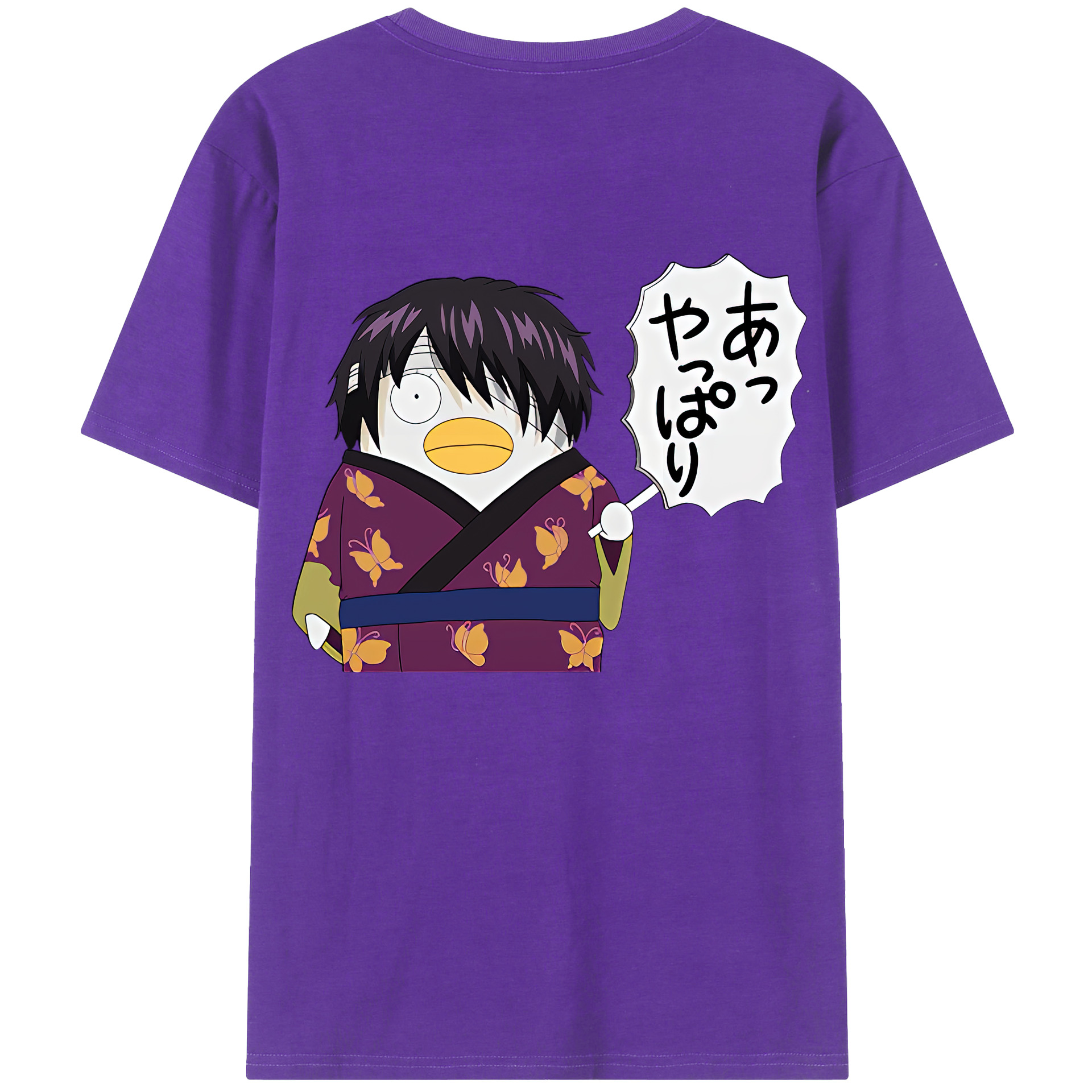（画像用） ぎんたま 坂田銀時（さかたぎんとき） 神楽 志村新八（しむら しんぱち） GINTAMA Sakata Gintoki Kagura Shimura Shinpachi 綿100％半袖Tシャツ（背面プリント）