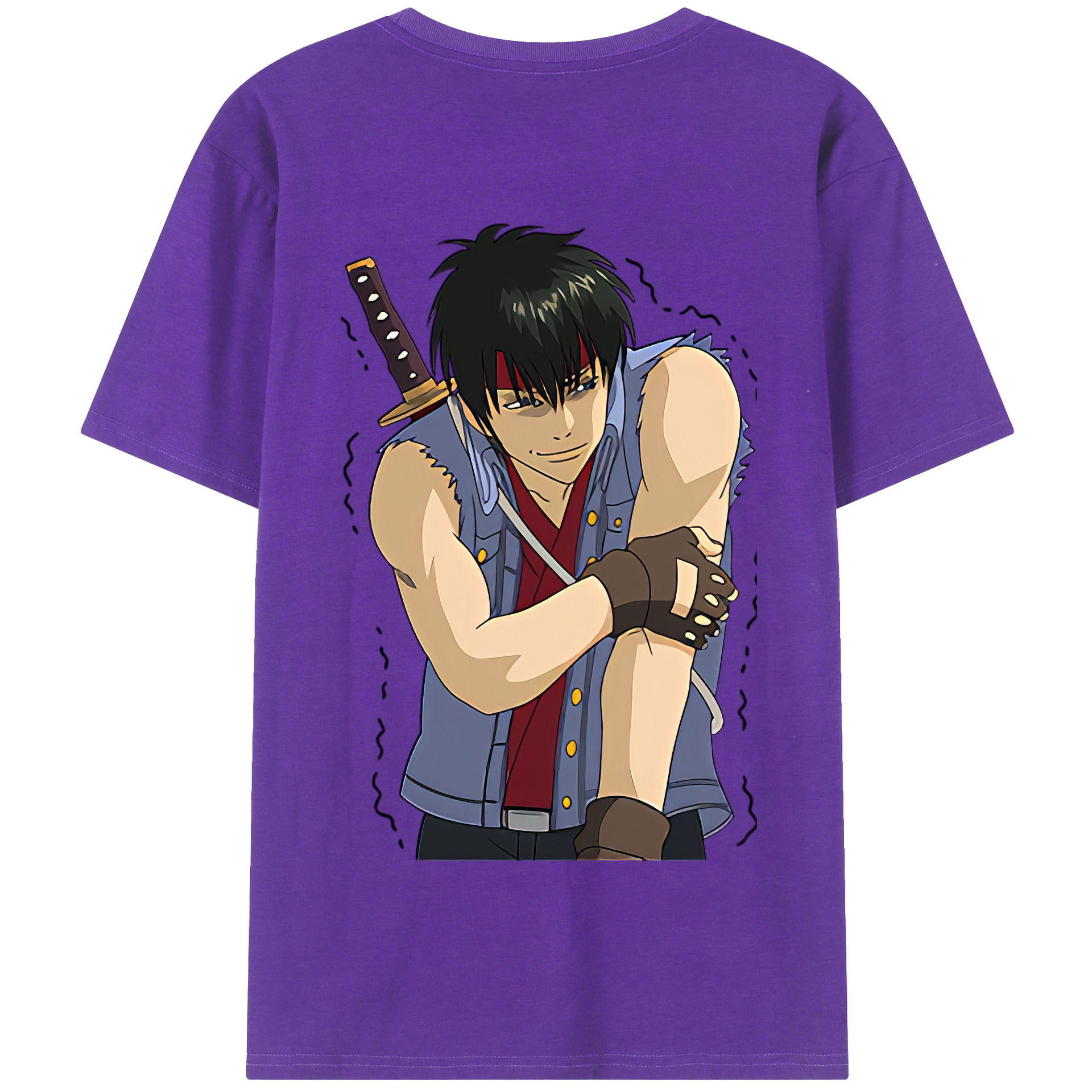 （画像用） ぎんたま 坂田銀時（さかたぎんとき） 神楽 志村新八（しむら しんぱち） GINTAMA Sakata Gintoki Kagura Shimura Shinpachi 綿100％半袖Tシャツ（背面プリント）