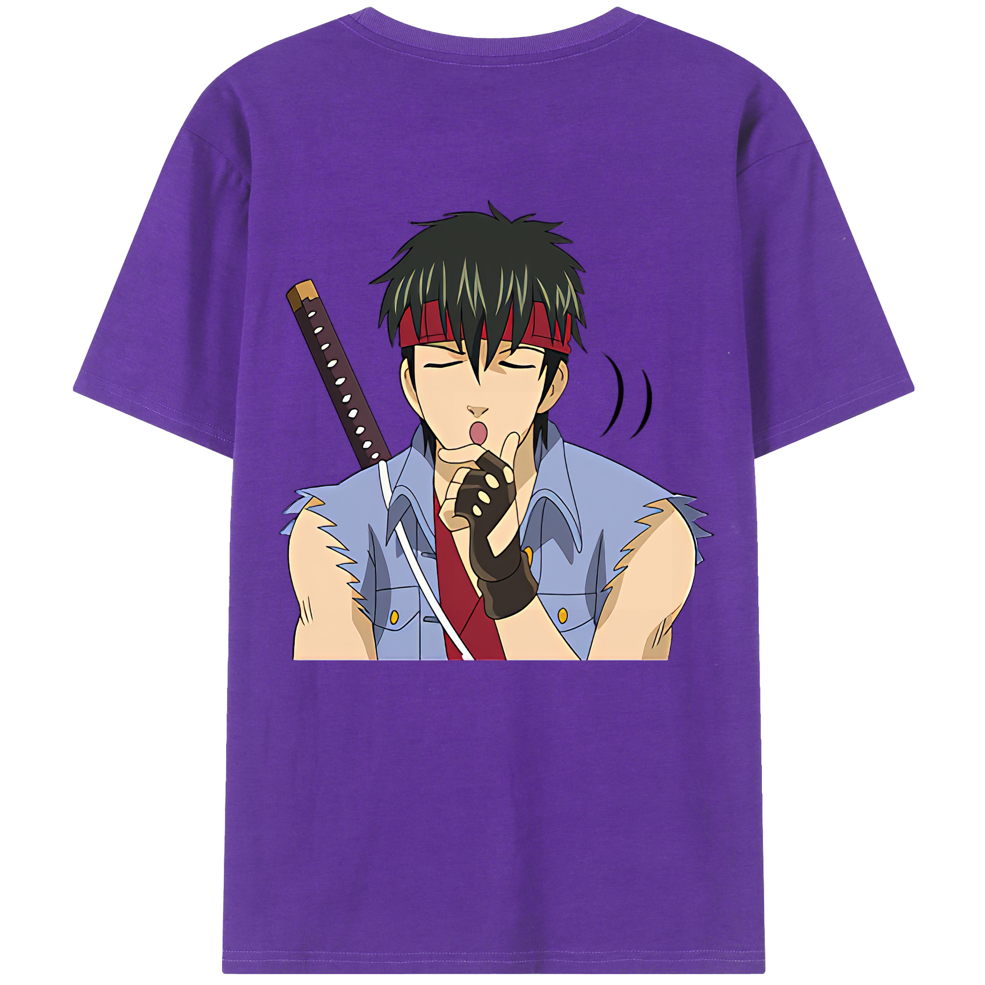（画像用） ぎんたま 坂田銀時（さかたぎんとき） 神楽 志村新八（しむら しんぱち） GINTAMA Sakata Gintoki Kagura Shimura Shinpachi 綿100％半袖Tシャツ（背面プリント）