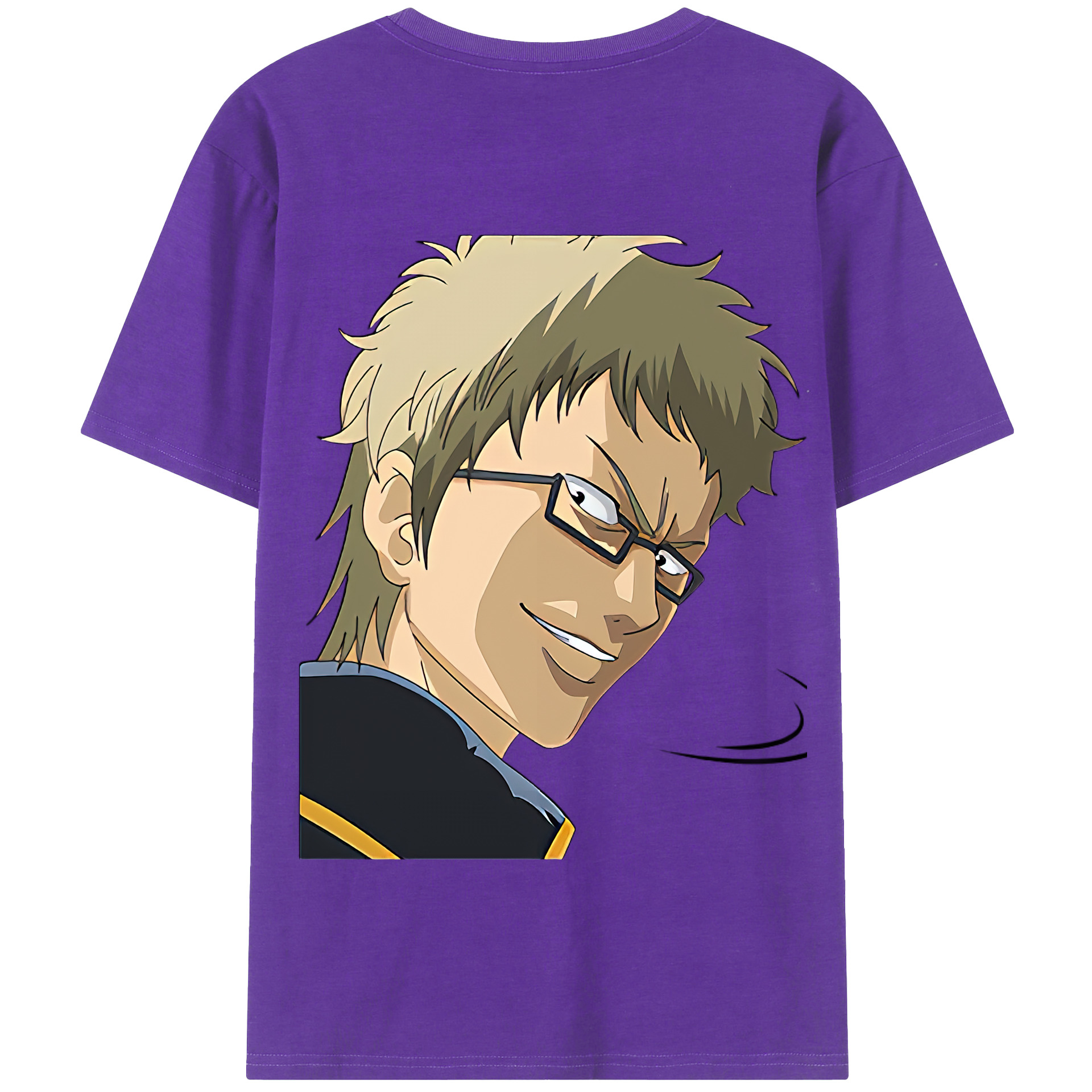 （画像用） ぎんたま 坂田銀時（さかたぎんとき） 神楽 志村新八（しむら しんぱち） GINTAMA Sakata Gintoki Kagura Shimura Shinpachi 綿100％半袖Tシャツ（背面プリント）