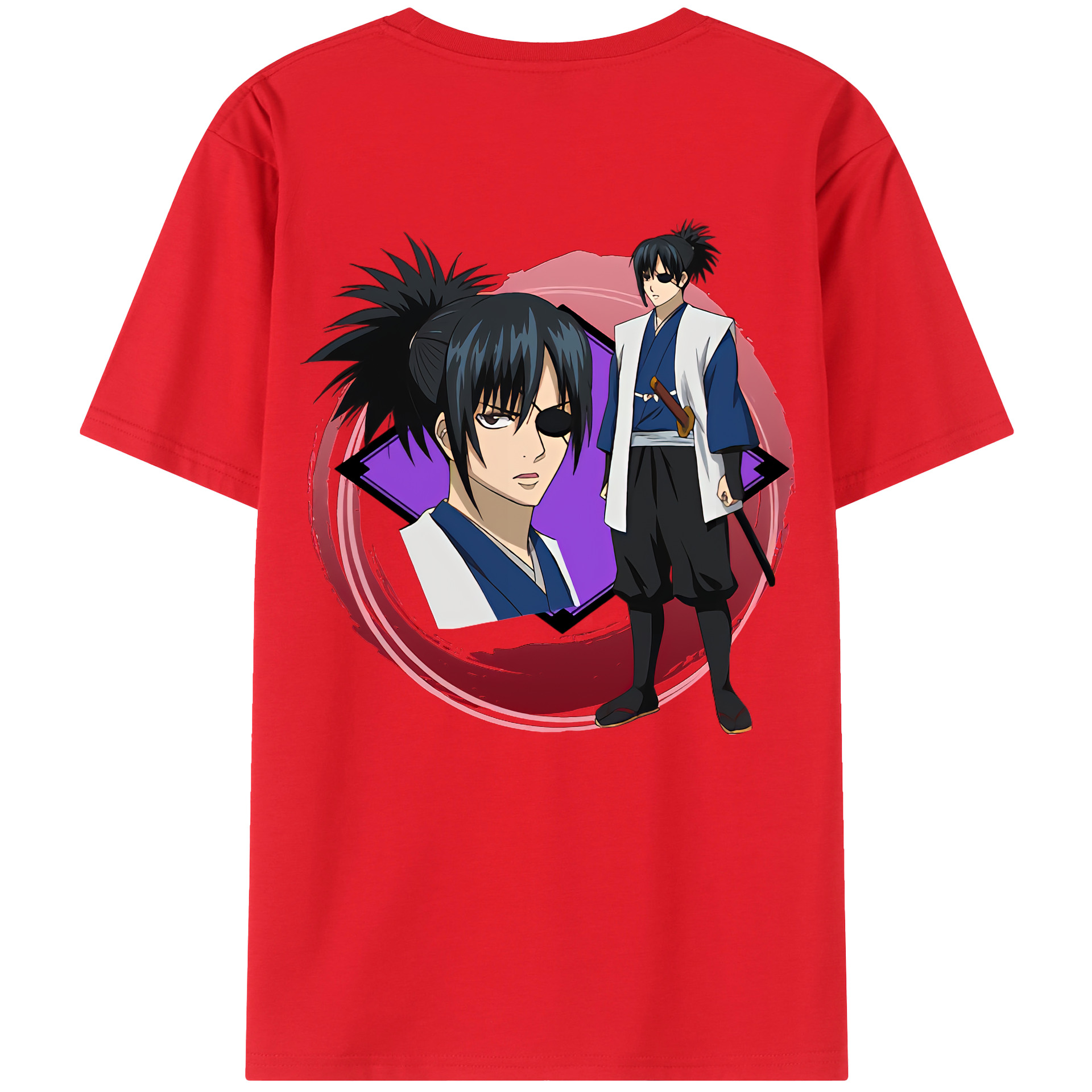 （画像用） ぎんたま 坂田銀時（さかたぎんとき） 神楽 志村新八（しむら しんぱち） GINTAMA Sakata Gintoki Kagura Shimura Shinpachi 綿100％半袖Tシャツ（背面プリント）