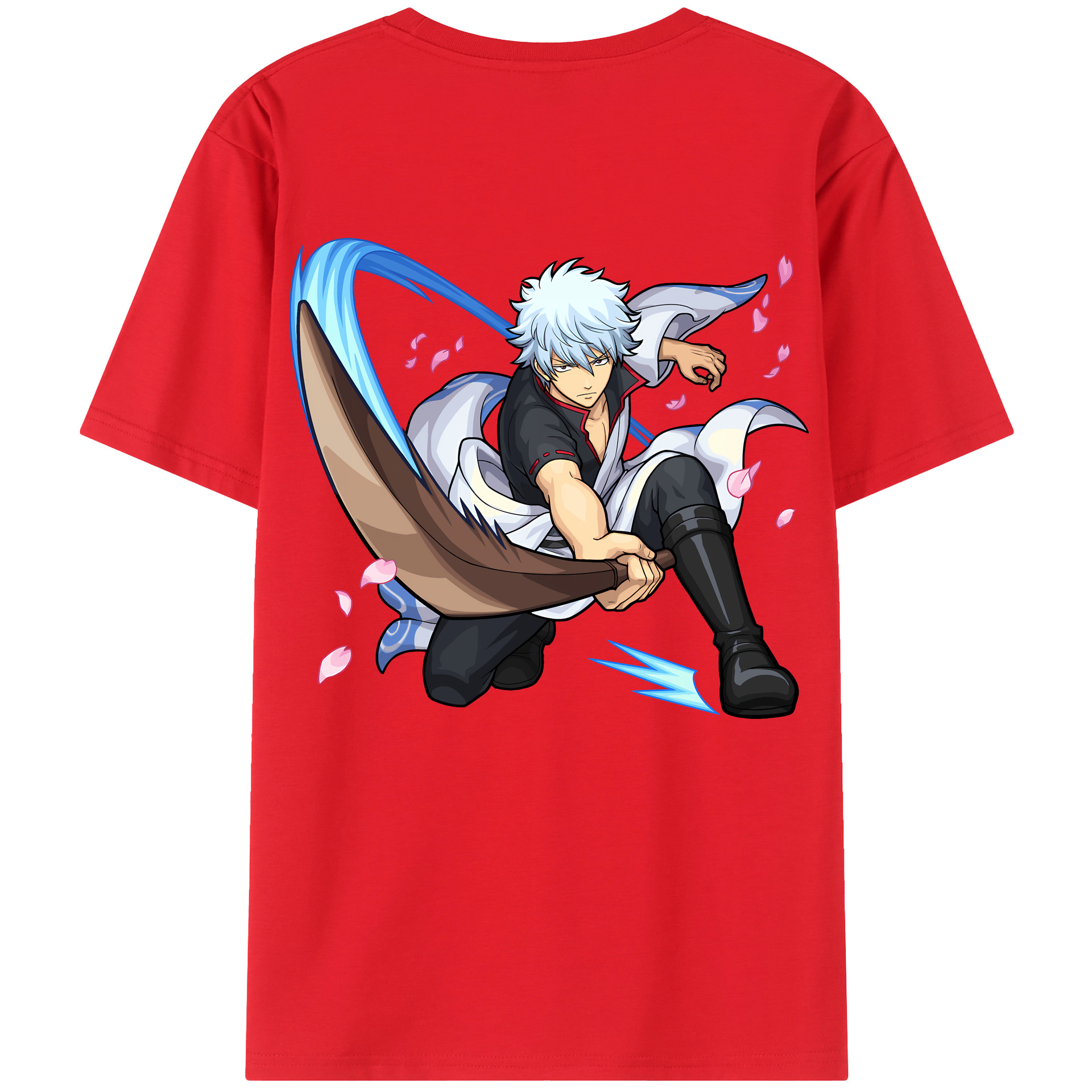 （画像用） ぎんたま 坂田銀時（さかたぎんとき） 神楽 志村新八（しむら しんぱち） GINTAMA Sakata Gintoki Kagura Shimura Shinpachi 綿100％半袖Tシャツ（背面プリント）