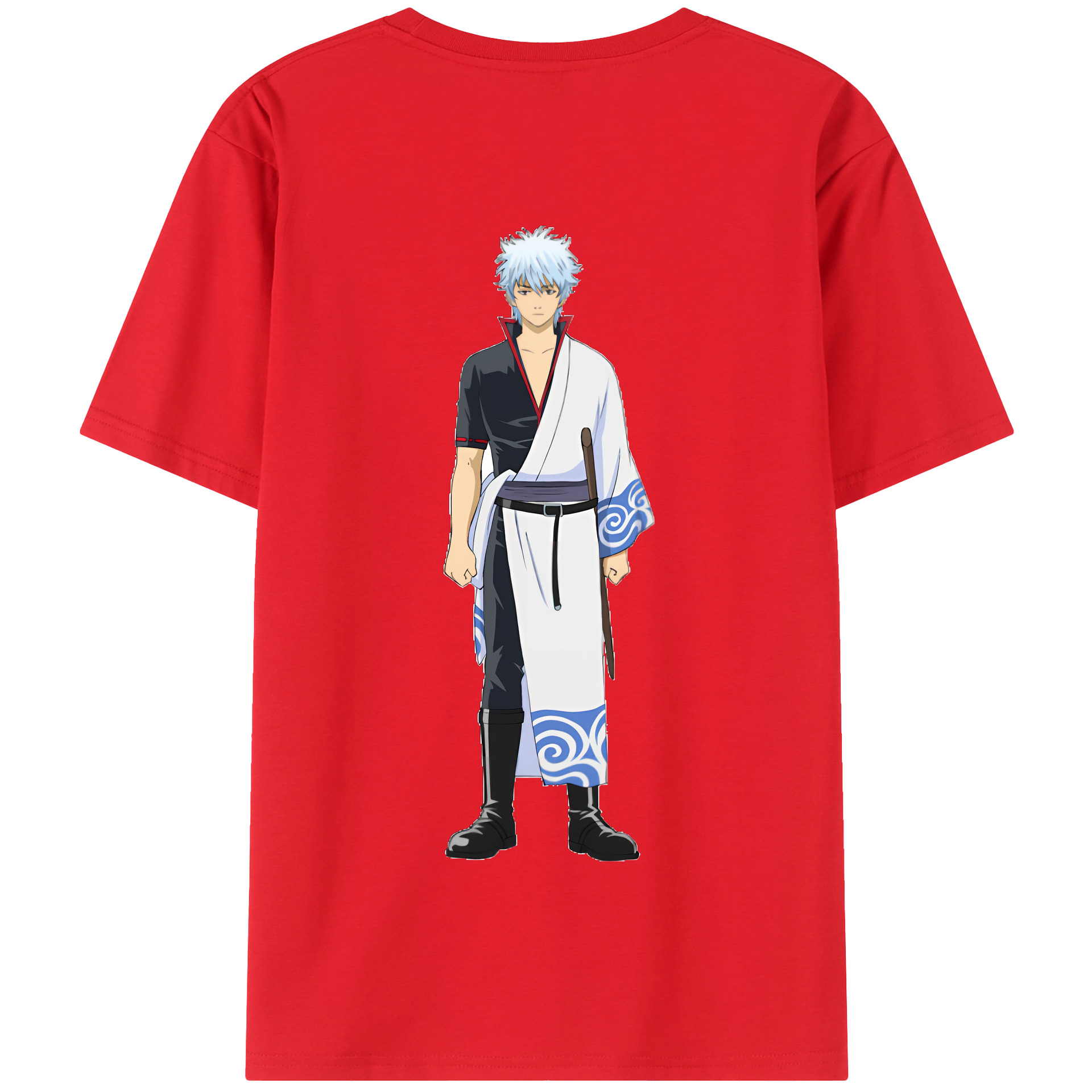 （画像用） ぎんたま 坂田銀時（さかたぎんとき） 神楽 志村新八（しむら しんぱち） GINTAMA Sakata Gintoki Kagura Shimura Shinpachi 綿100％半袖Tシャツ（背面プリント）