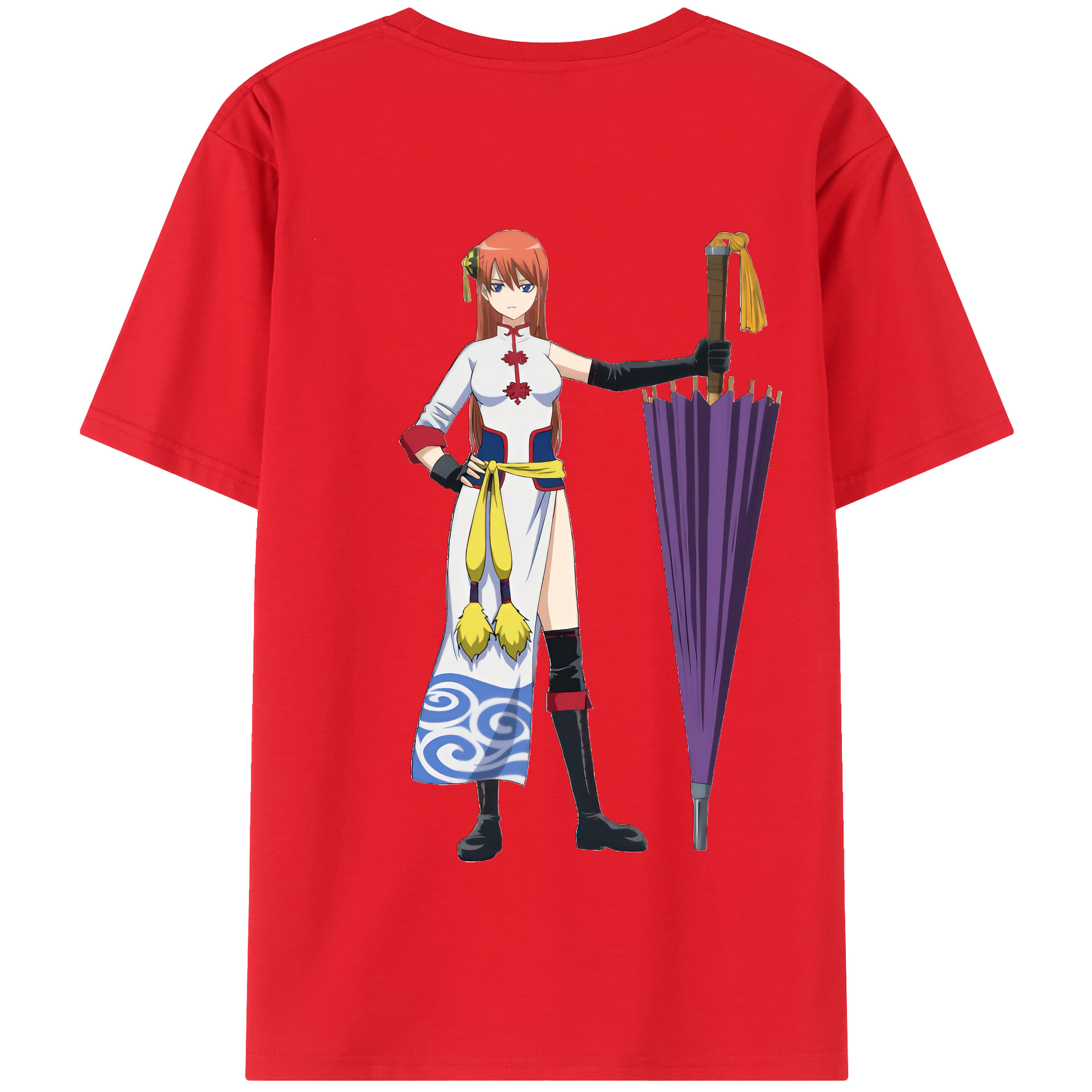 （画像用） ぎんたま 坂田銀時（さかたぎんとき） 神楽 志村新八（しむら しんぱち） GINTAMA Sakata Gintoki Kagura Shimura Shinpachi 綿100％半袖Tシャツ（背面プリント）
