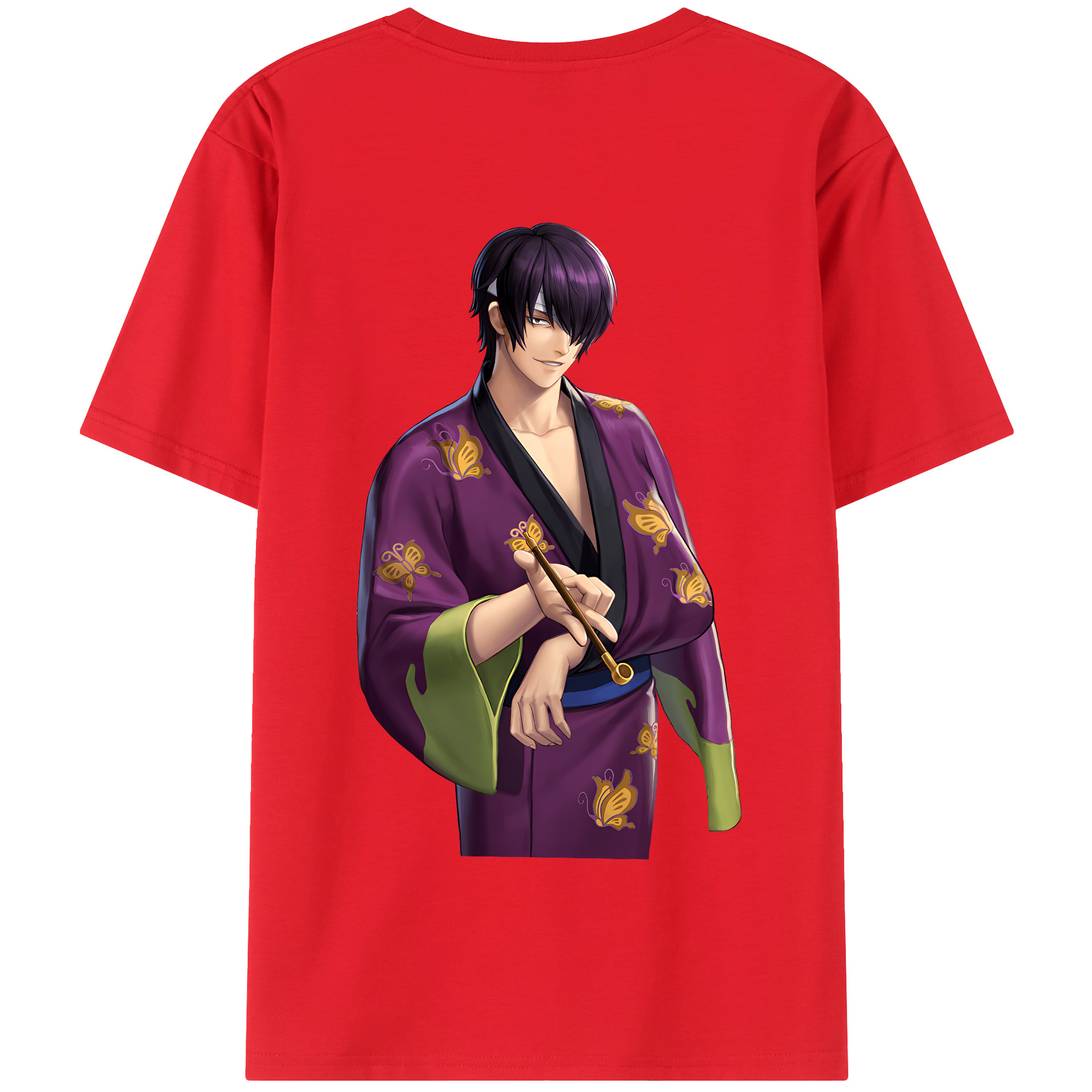 （画像用） ぎんたま 坂田銀時（さかたぎんとき） 神楽 志村新八（しむら しんぱち） GINTAMA Sakata Gintoki Kagura Shimura Shinpachi 綿100％半袖Tシャツ（背面プリント）
