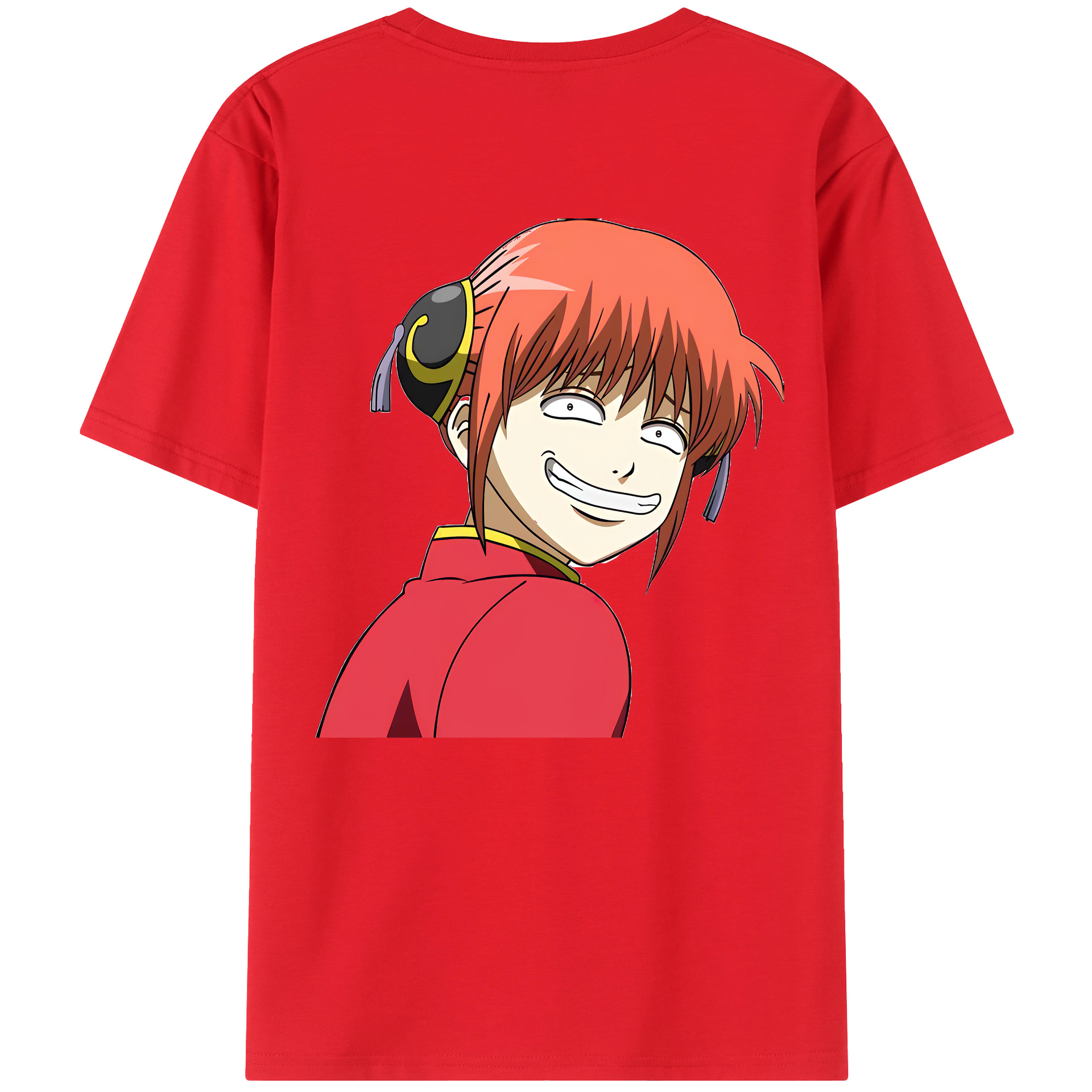 （画像用） ぎんたま 坂田銀時（さかたぎんとき） 神楽 志村新八（しむら しんぱち） GINTAMA Sakata Gintoki Kagura Shimura Shinpachi 綿100％半袖Tシャツ（背面プリント）