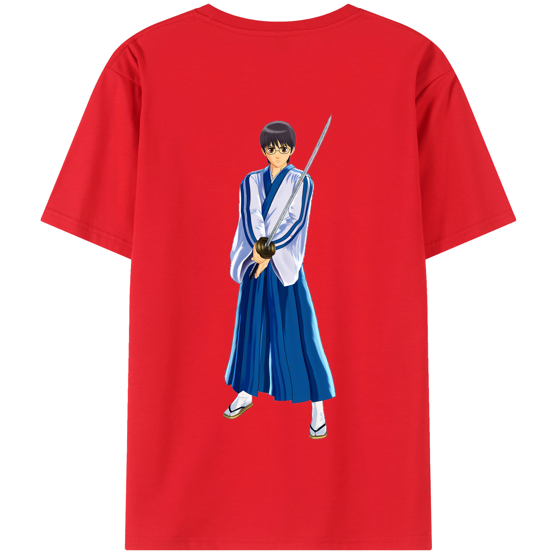 （画像用） ぎんたま 坂田銀時（さかたぎんとき） 神楽 志村新八（しむら しんぱち） GINTAMA Sakata Gintoki Kagura Shimura Shinpachi 綿100％半袖Tシャツ（背面プリント）