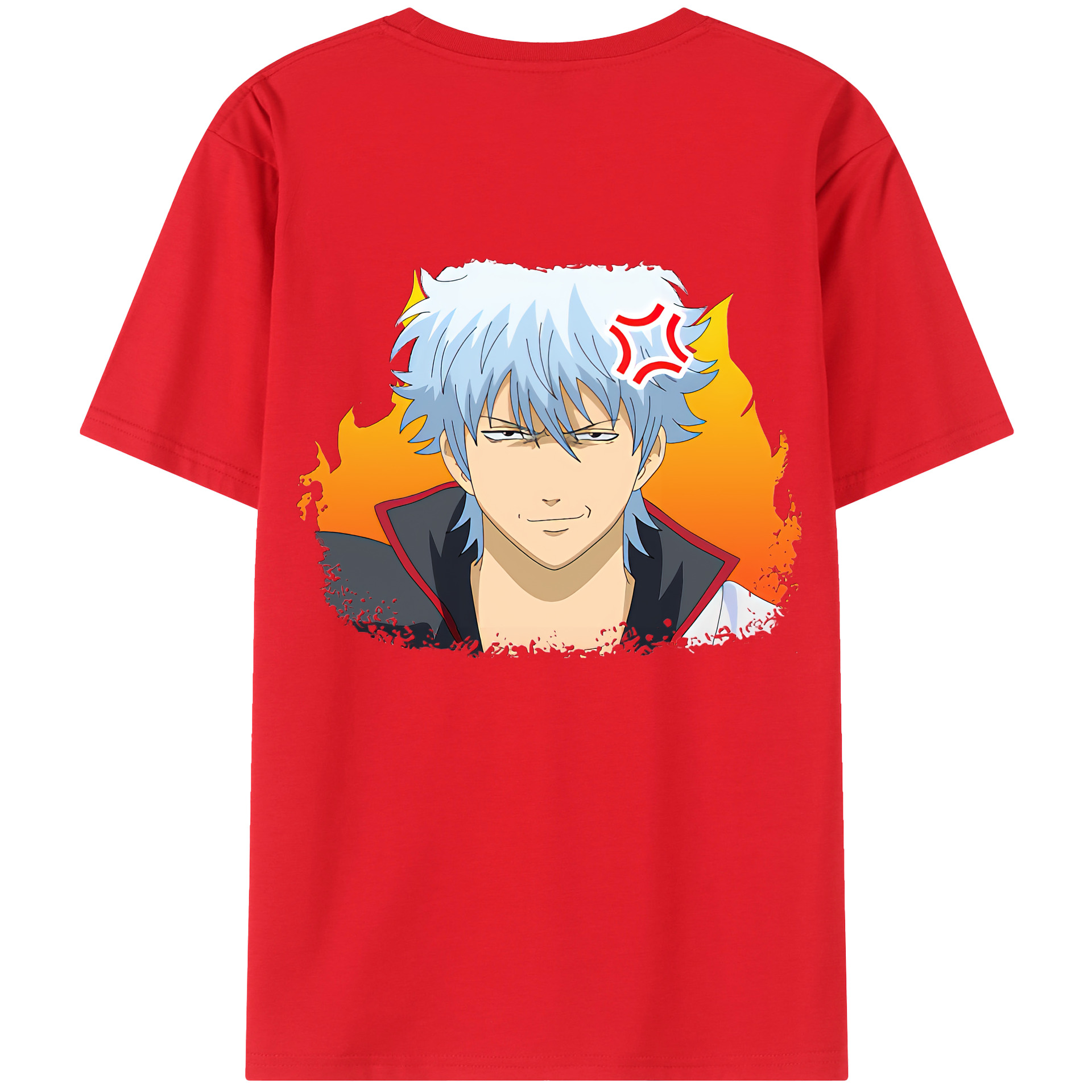 （画像用） ぎんたま 坂田銀時（さかたぎんとき） 神楽 志村新八（しむら しんぱち） GINTAMA Sakata Gintoki Kagura Shimura Shinpachi 綿100％半袖Tシャツ（背面プリント）