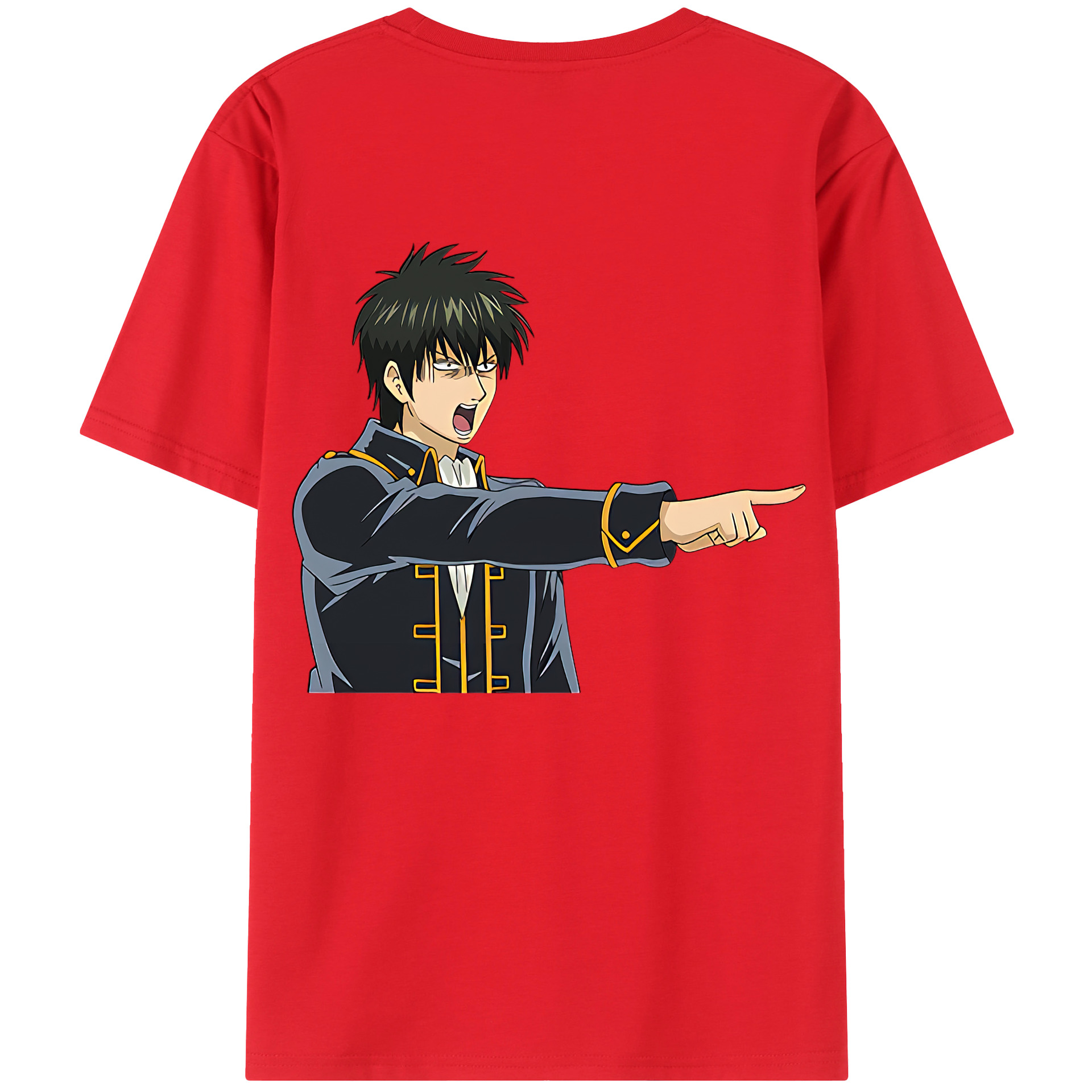 （画像用） ぎんたま 坂田銀時（さかたぎんとき） 神楽 志村新八（しむら しんぱち） GINTAMA Sakata Gintoki Kagura Shimura Shinpachi 綿100％半袖Tシャツ（背面プリント）