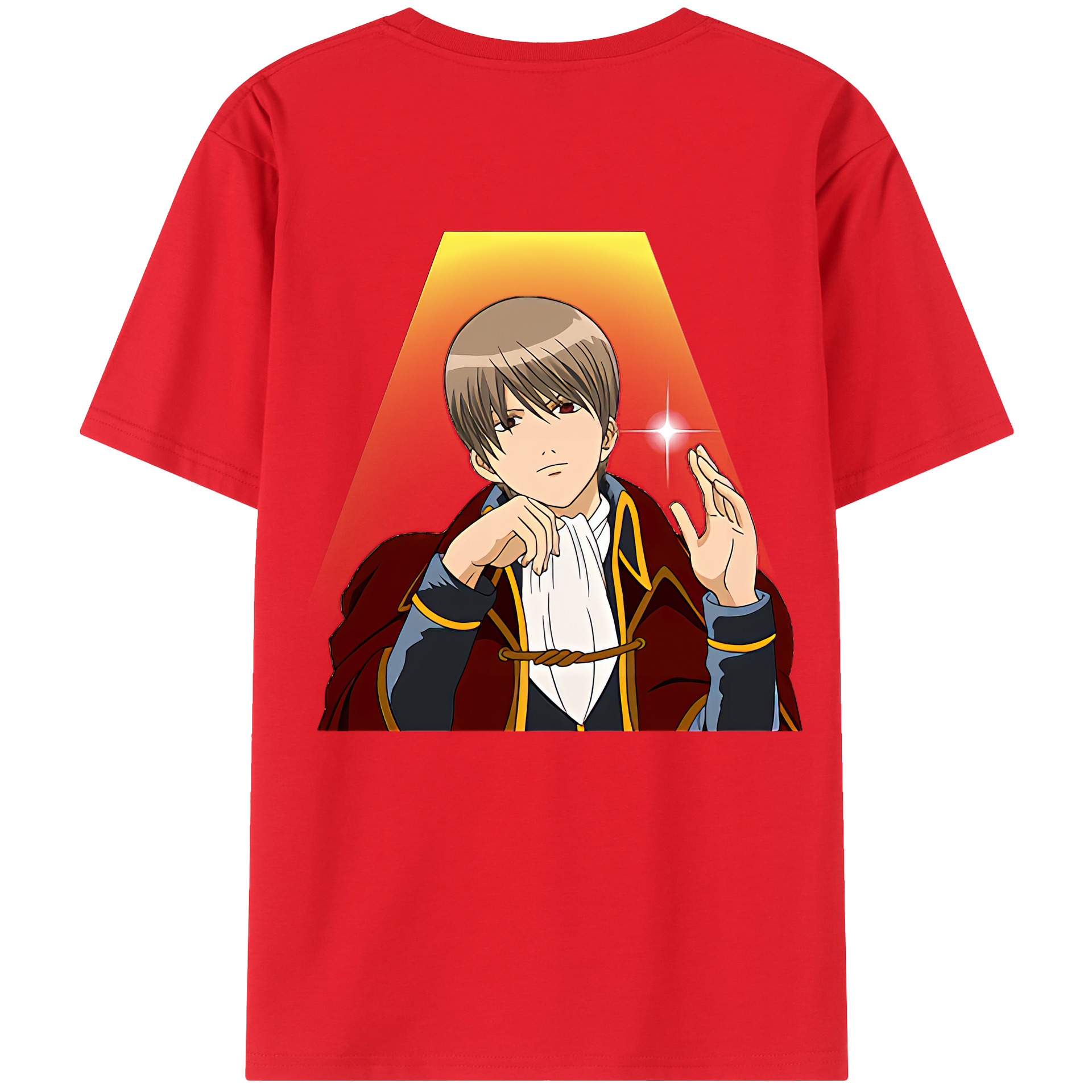 （画像用） ぎんたま 坂田銀時（さかたぎんとき） 神楽 志村新八（しむら しんぱち） GINTAMA Sakata Gintoki Kagura Shimura Shinpachi 綿100％半袖Tシャツ（背面プリント）