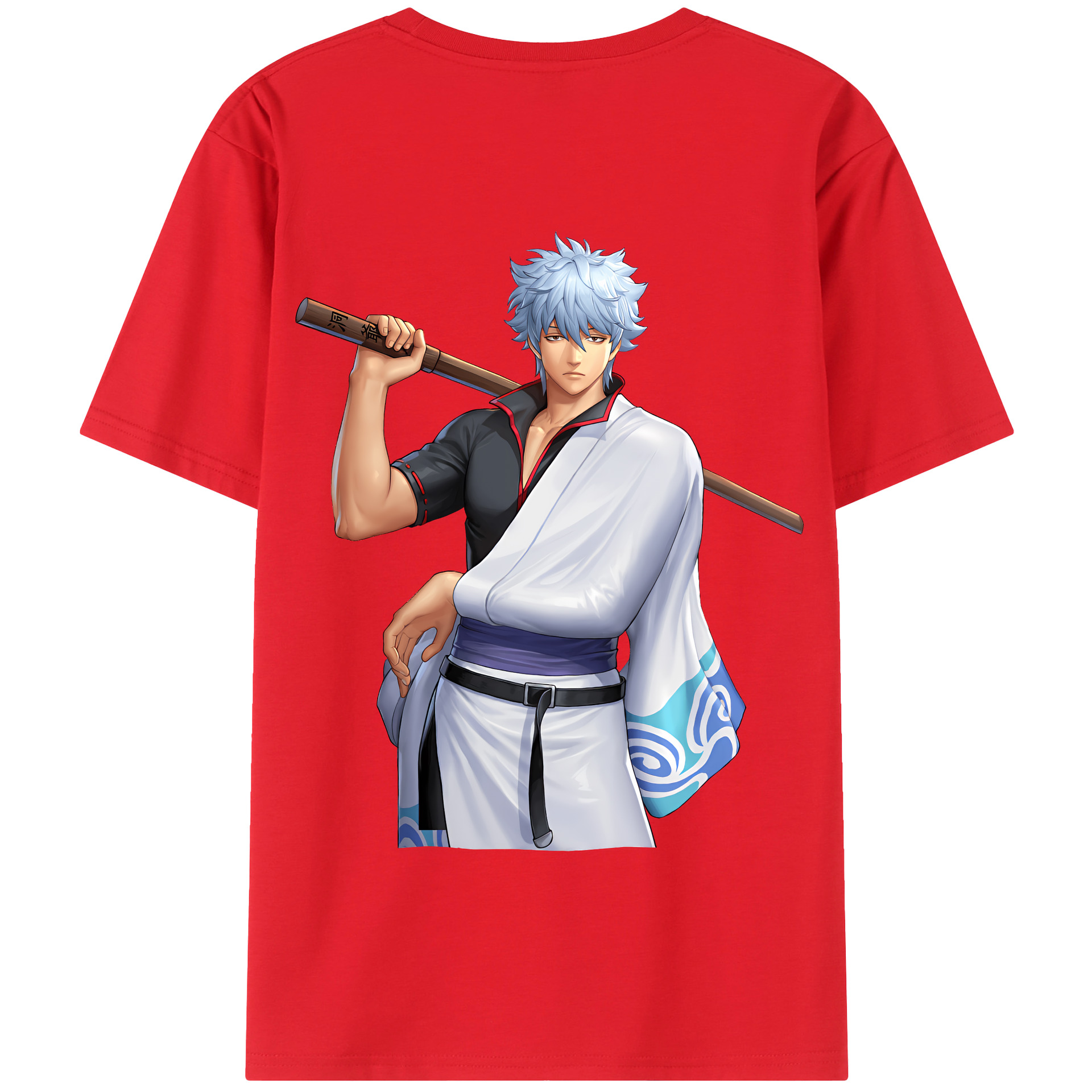 （画像用） ぎんたま 坂田銀時（さかたぎんとき） 神楽 志村新八（しむら しんぱち） GINTAMA Sakata Gintoki Kagura Shimura Shinpachi 綿100％半袖Tシャツ（背面プリント）