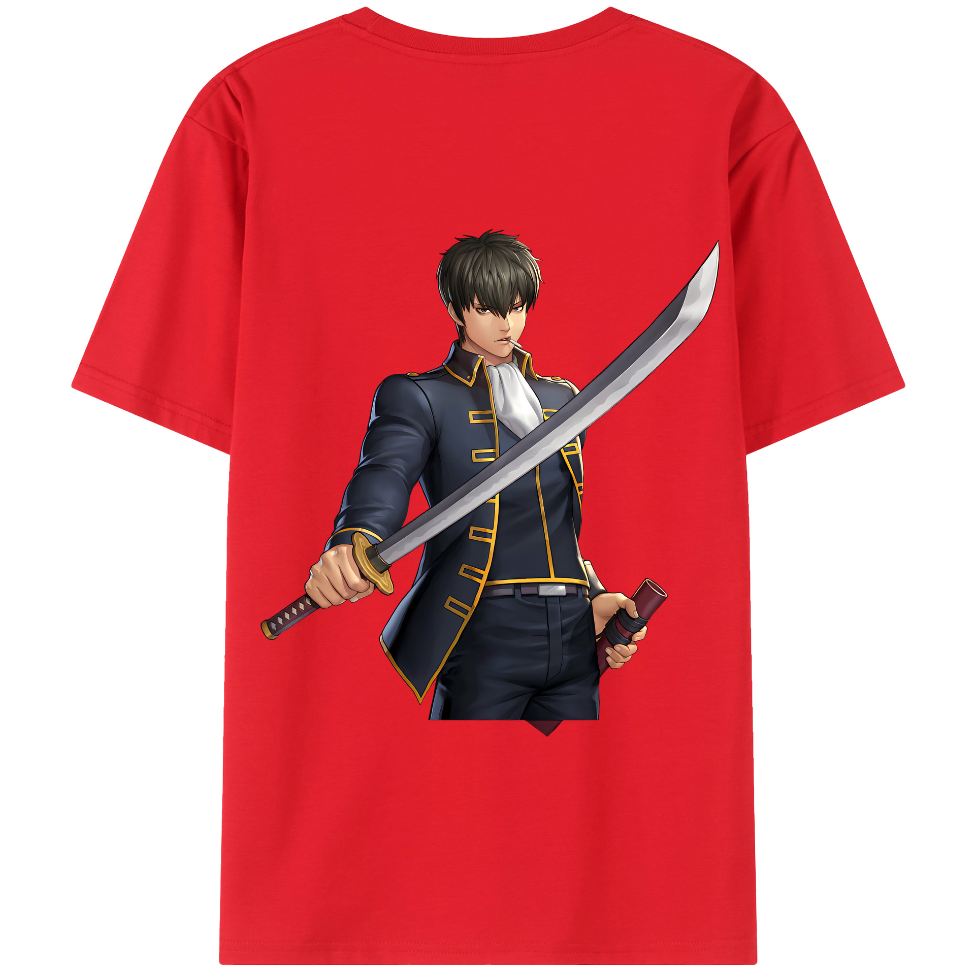（画像用） ぎんたま 坂田銀時（さかたぎんとき） 神楽 志村新八（しむら しんぱち） GINTAMA Sakata Gintoki Kagura Shimura Shinpachi 綿100％半袖Tシャツ（背面プリント）