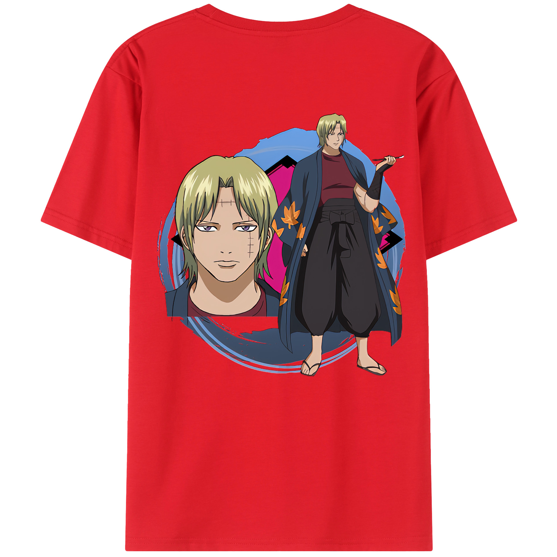 （画像用） ぎんたま 坂田銀時（さかたぎんとき） 神楽 志村新八（しむら しんぱち） GINTAMA Sakata Gintoki Kagura Shimura Shinpachi 綿100％半袖Tシャツ（背面プリント）