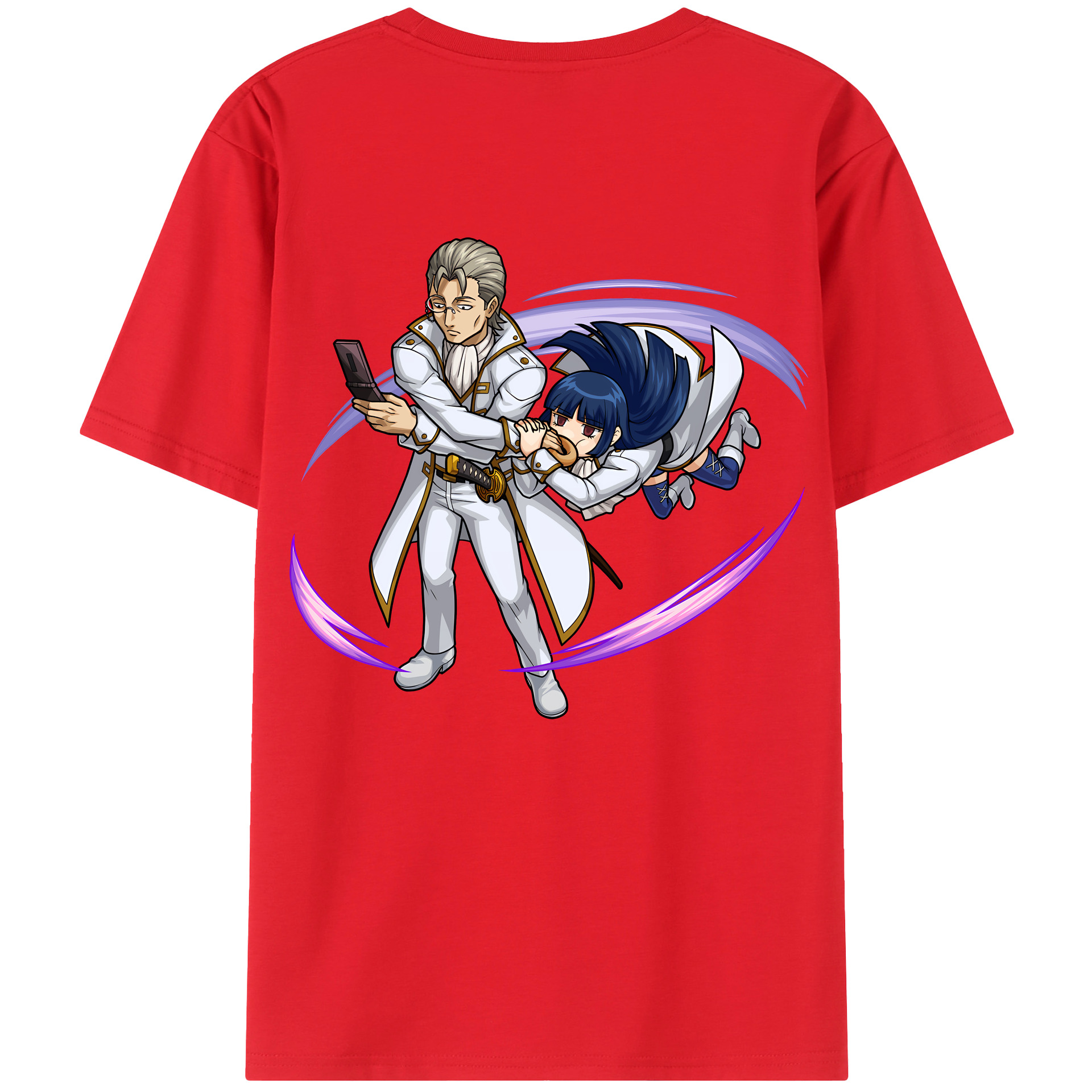 （画像用） ぎんたま 坂田銀時（さかたぎんとき） 神楽 志村新八（しむら しんぱち） GINTAMA Sakata Gintoki Kagura Shimura Shinpachi 綿100％半袖Tシャツ（背面プリント）