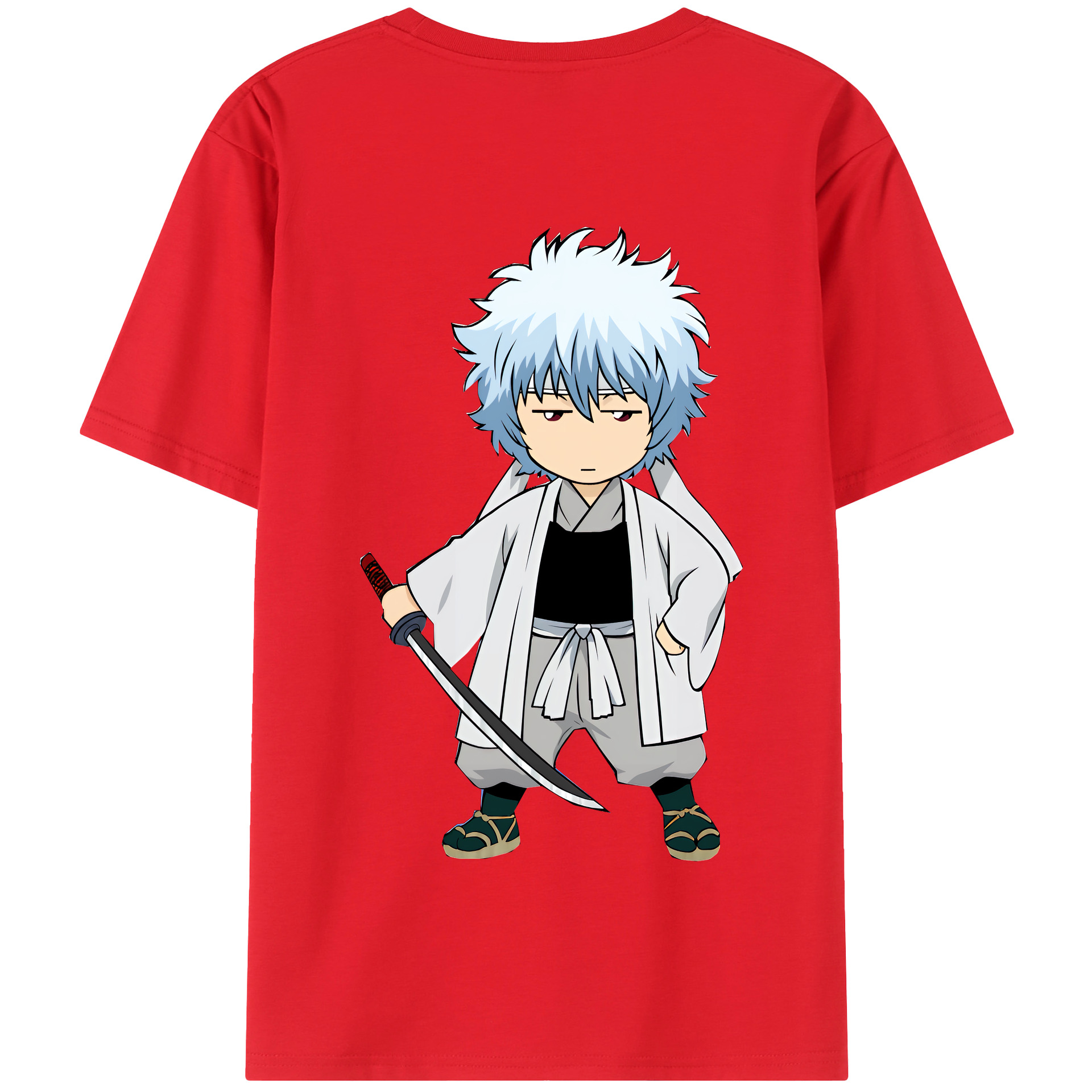 （画像用） ぎんたま 坂田銀時（さかたぎんとき） 神楽 志村新八（しむら しんぱち） GINTAMA Sakata Gintoki Kagura Shimura Shinpachi 綿100％半袖Tシャツ（背面プリント）