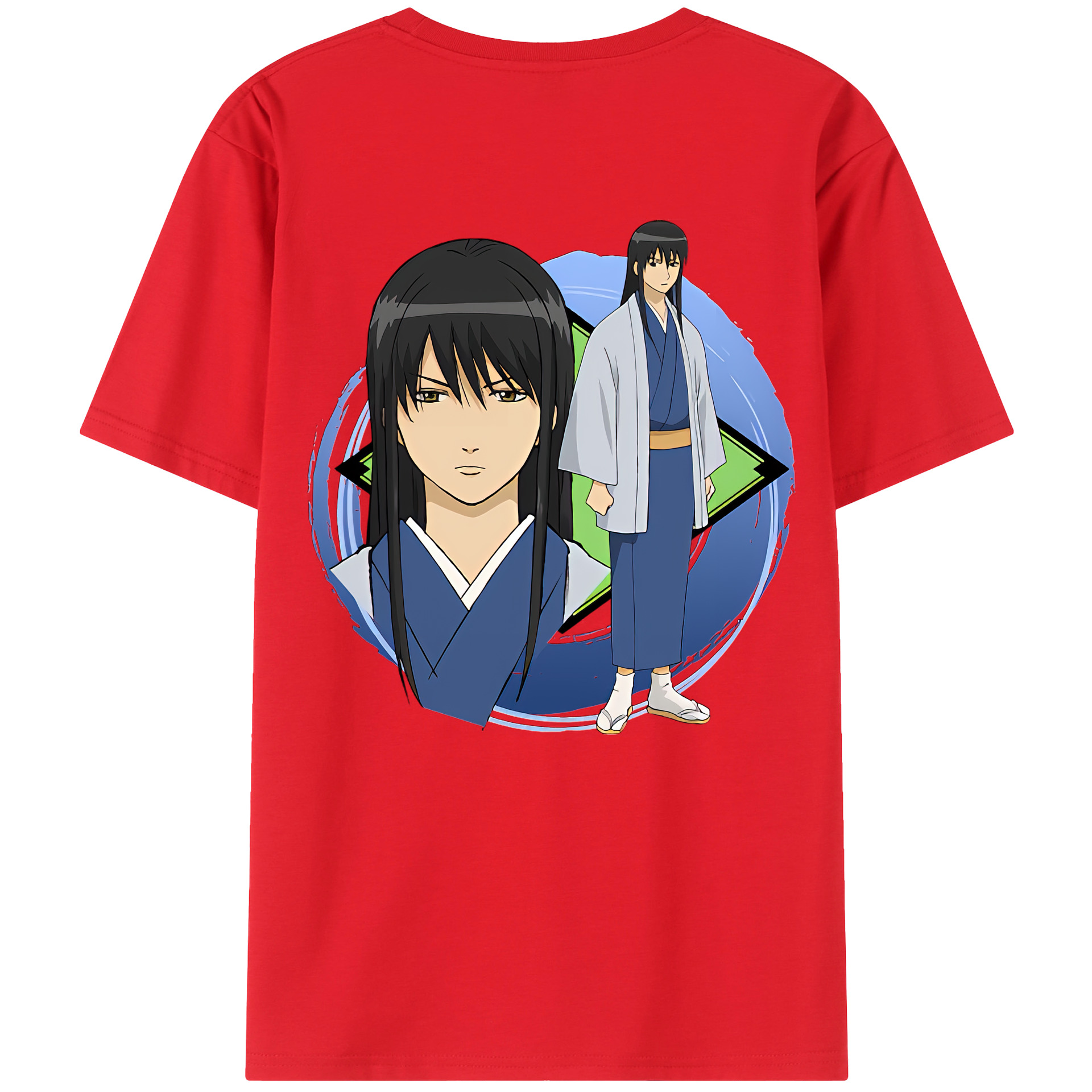 （画像用） ぎんたま 坂田銀時（さかたぎんとき） 神楽 志村新八（しむら しんぱち） GINTAMA Sakata Gintoki Kagura Shimura Shinpachi 綿100％半袖Tシャツ（背面プリント）