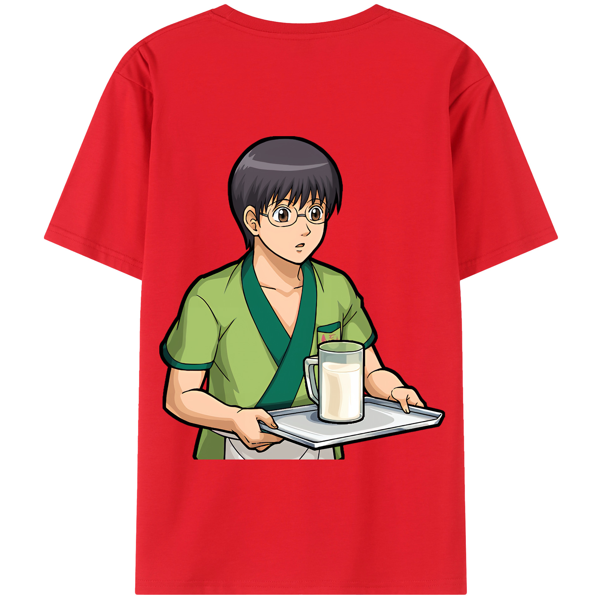 （画像用） ぎんたま 坂田銀時（さかたぎんとき） 神楽 志村新八（しむら しんぱち） GINTAMA Sakata Gintoki Kagura Shimura Shinpachi 綿100％半袖Tシャツ（背面プリント）