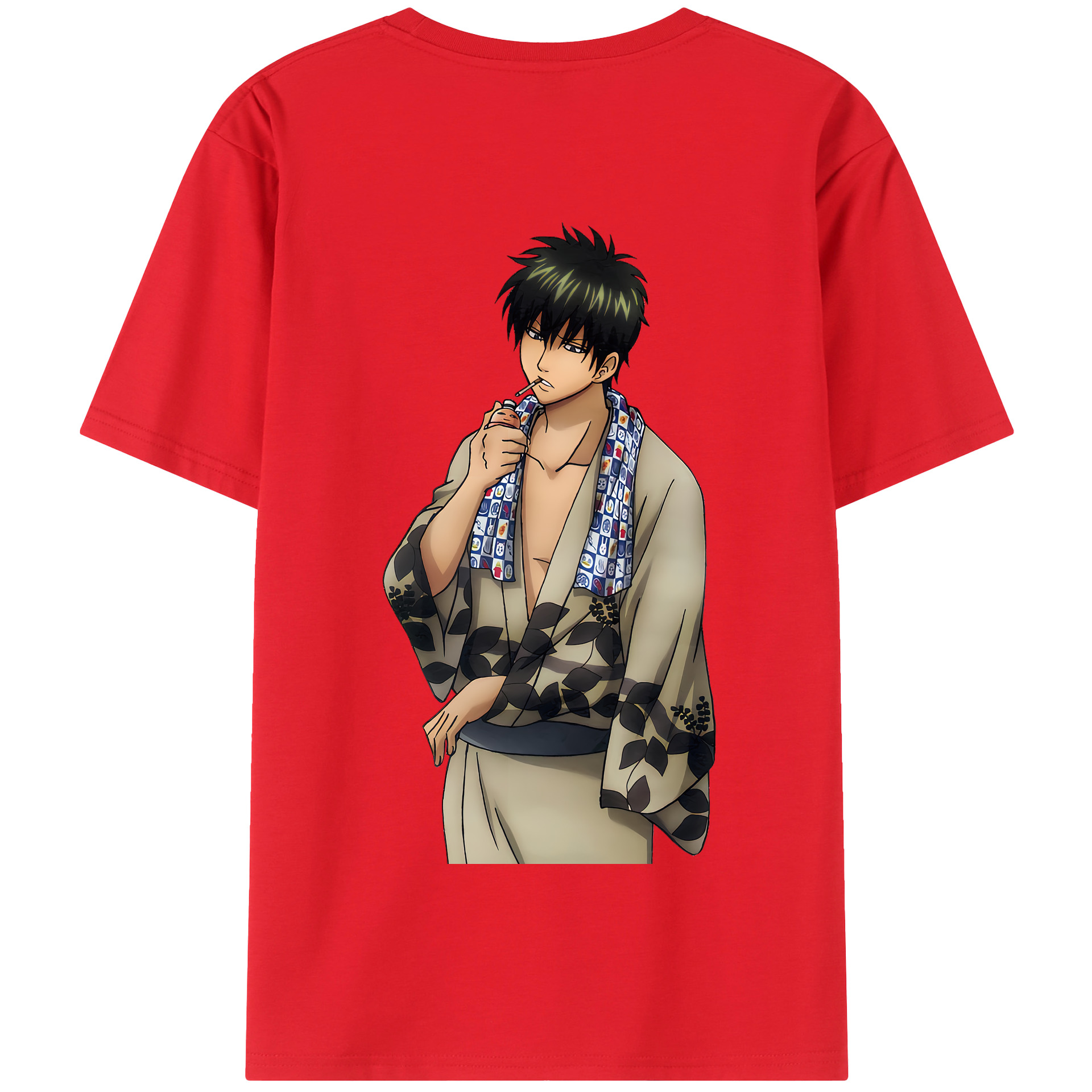 （画像用） ぎんたま 坂田銀時（さかたぎんとき） 神楽 志村新八（しむら しんぱち） GINTAMA Sakata Gintoki Kagura Shimura Shinpachi 綿100％半袖Tシャツ（背面プリント）