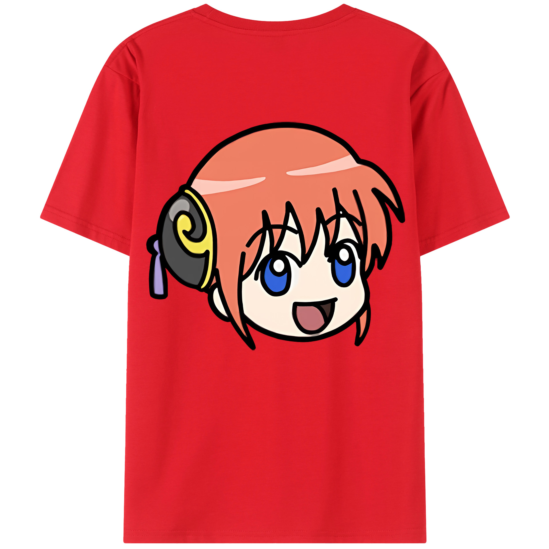 （画像用） ぎんたま 坂田銀時（さかたぎんとき） 神楽 志村新八（しむら しんぱち） GINTAMA Sakata Gintoki Kagura Shimura Shinpachi 綿100％半袖Tシャツ（背面プリント）