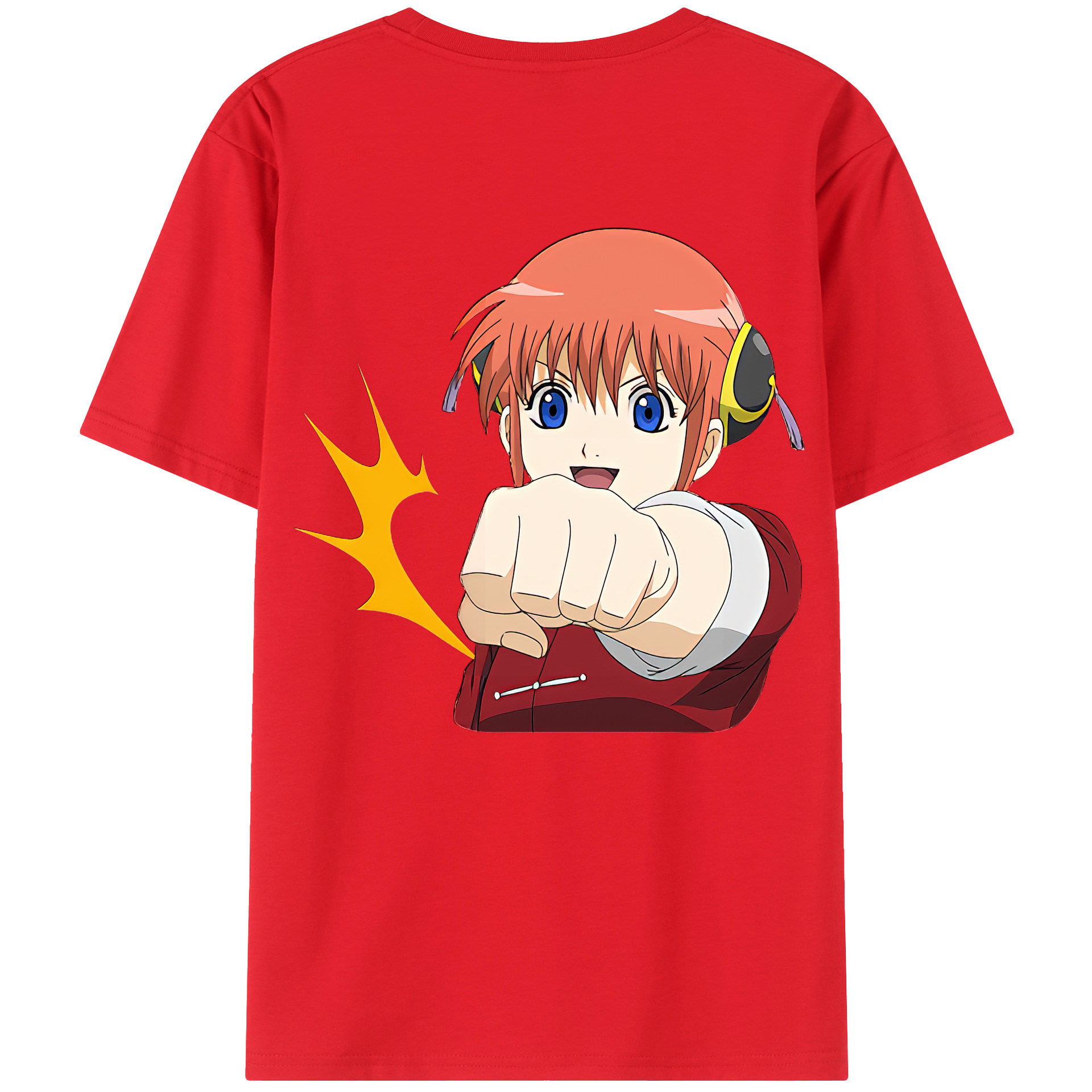 （画像用） ぎんたま 坂田銀時（さかたぎんとき） 神楽 志村新八（しむら しんぱち） GINTAMA Sakata Gintoki Kagura Shimura Shinpachi 綿100％半袖Tシャツ（背面プリント）