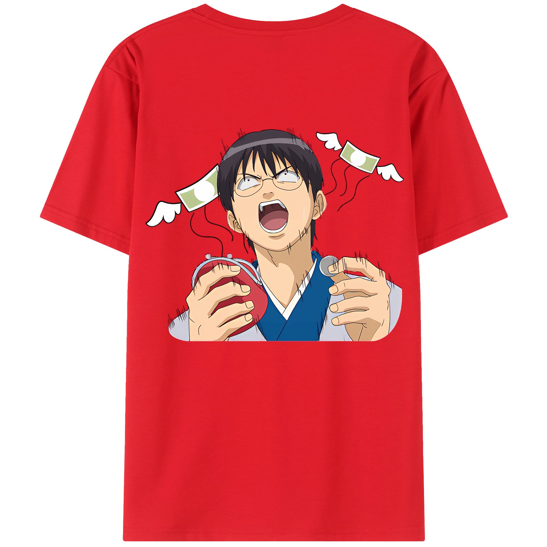 （画像用） ぎんたま 坂田銀時（さかたぎんとき） 神楽 志村新八（しむら しんぱち） GINTAMA Sakata Gintoki Kagura Shimura Shinpachi 綿100％半袖Tシャツ（背面プリント）