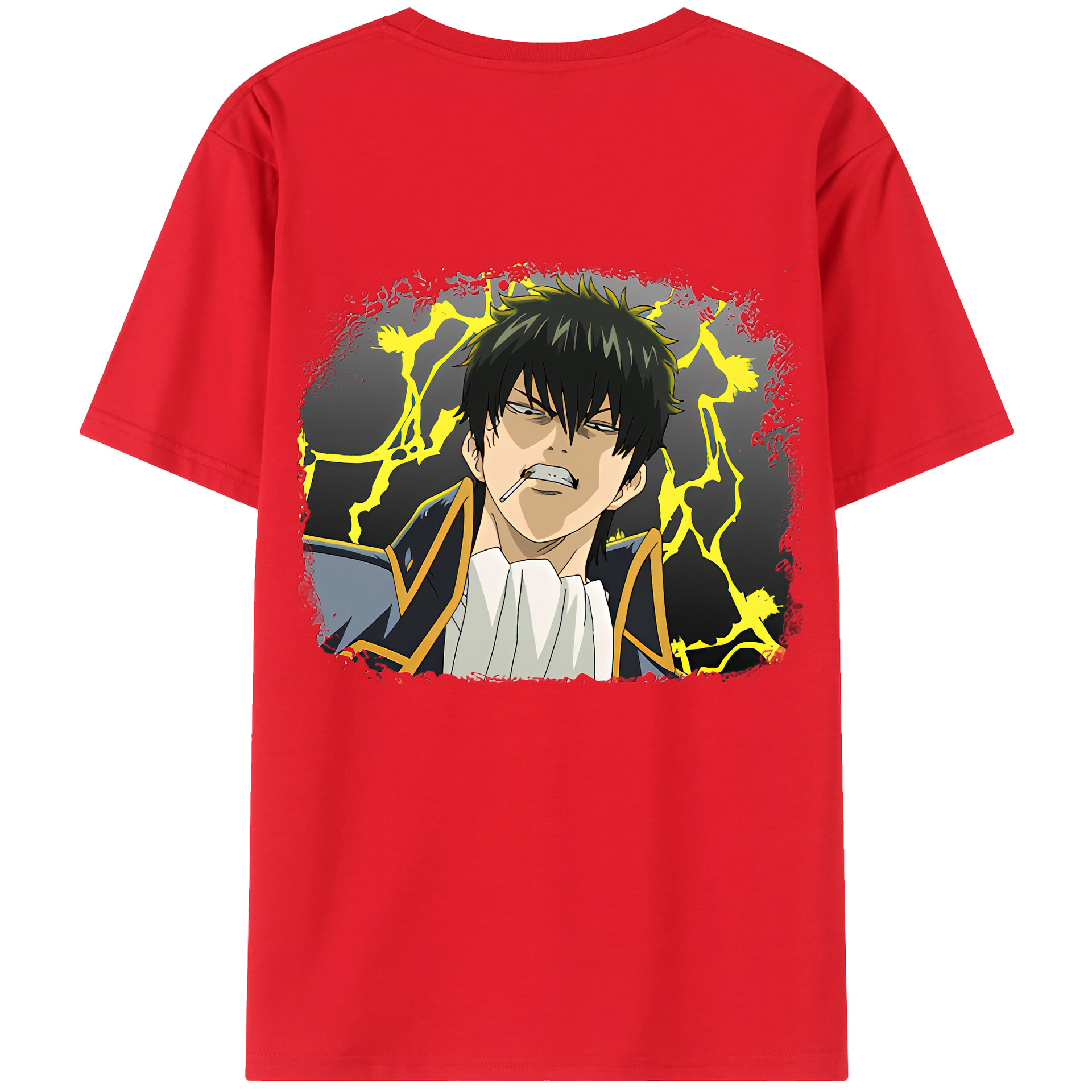 （画像用） ぎんたま 坂田銀時（さかたぎんとき） 神楽 志村新八（しむら しんぱち） GINTAMA Sakata Gintoki Kagura Shimura Shinpachi 綿100％半袖Tシャツ（背面プリント）